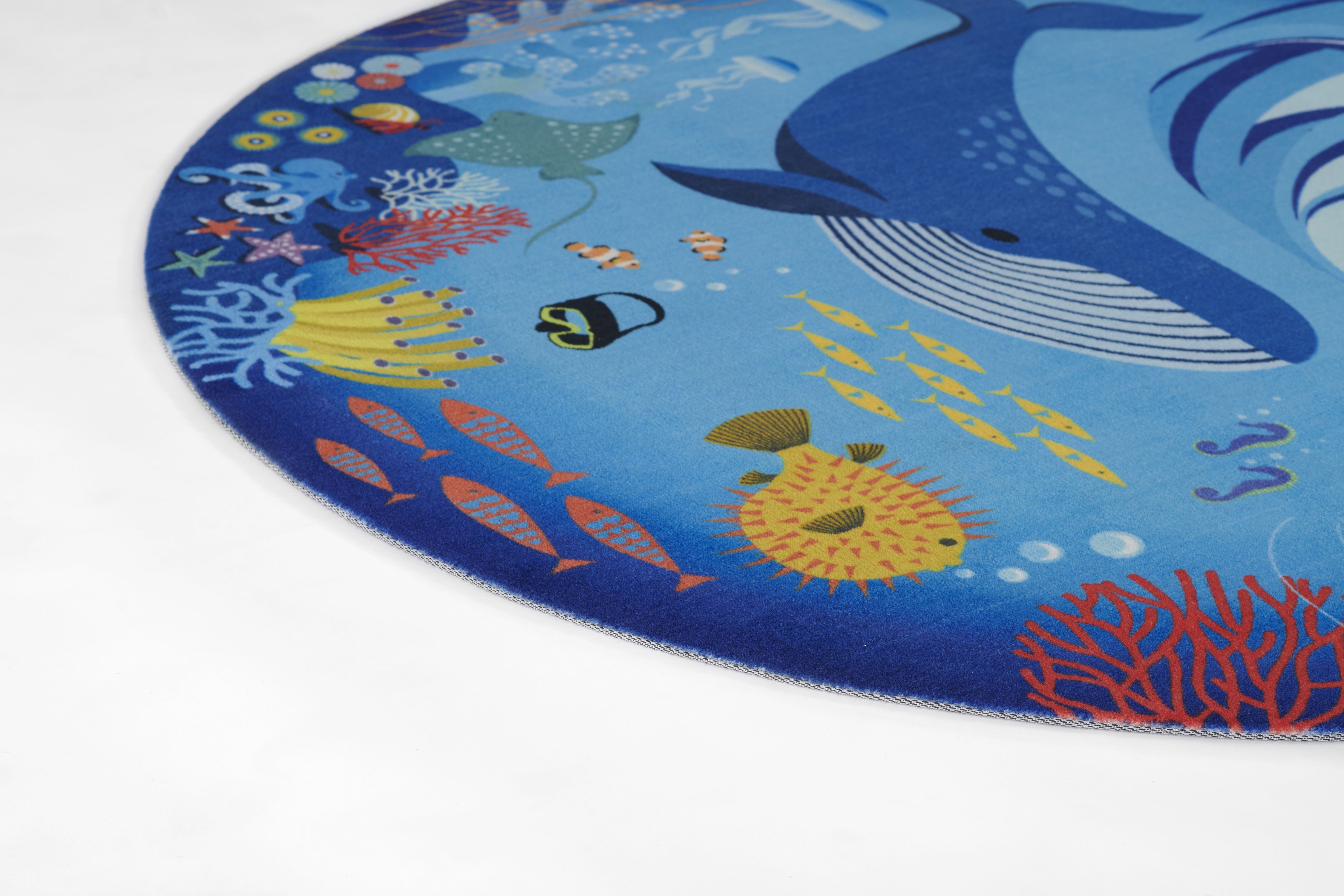 Momeni Playground PLY-3 Ocean Blue Kid Rug