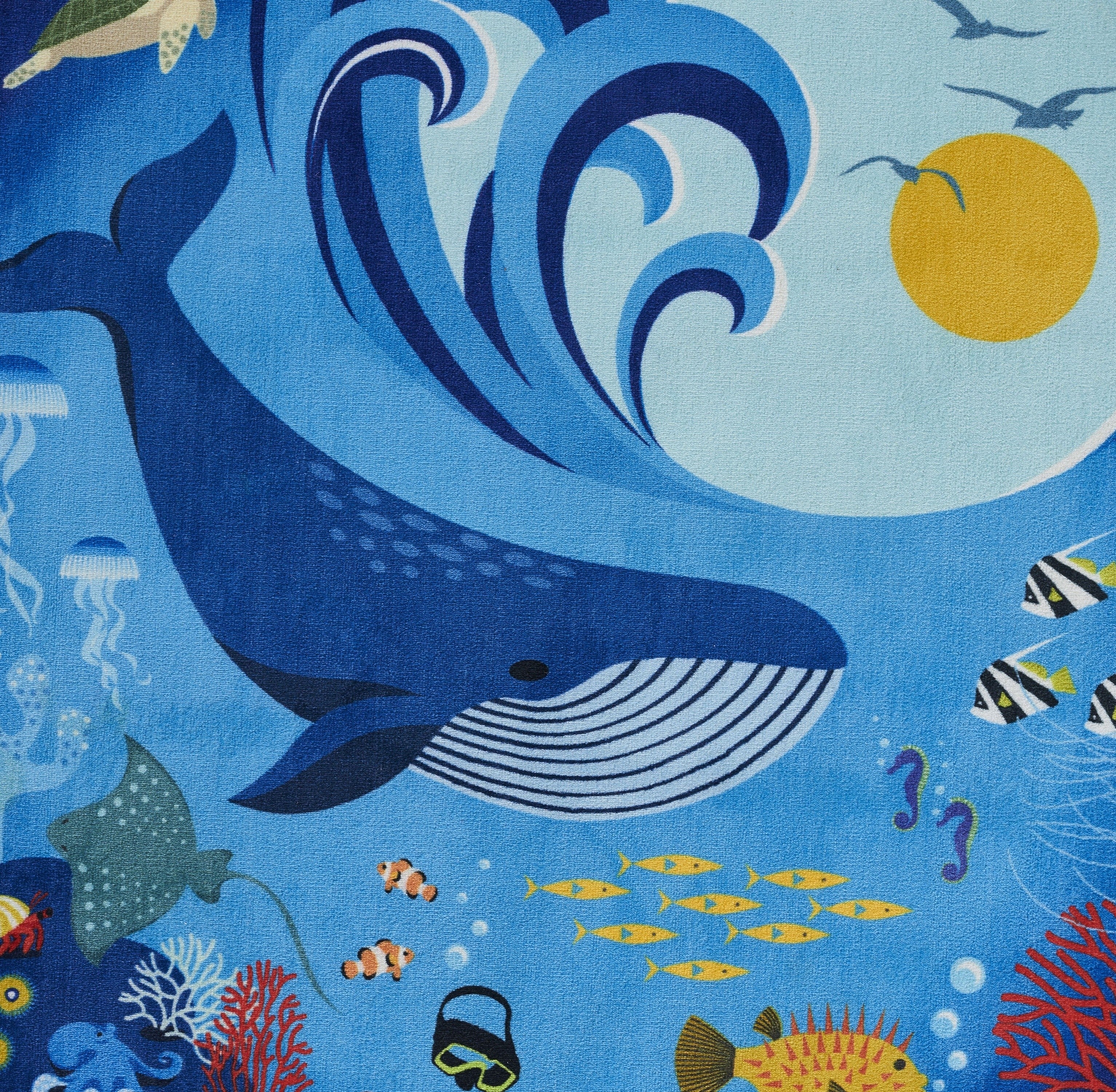 Momeni Playground PLY-3 Ocean Blue Kid Rug