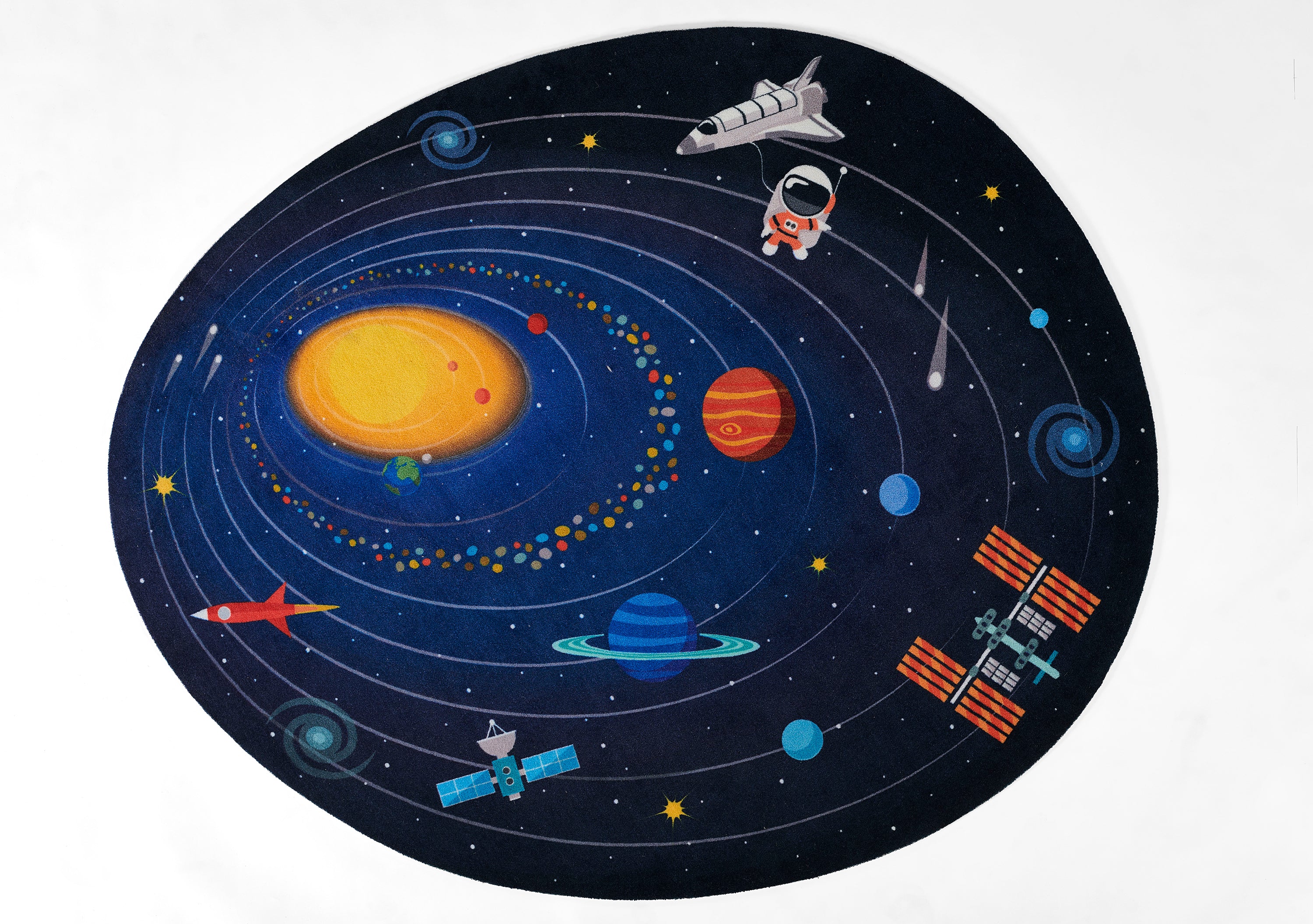 Momeni Playground PLY-4 Space Blue Kid Rug