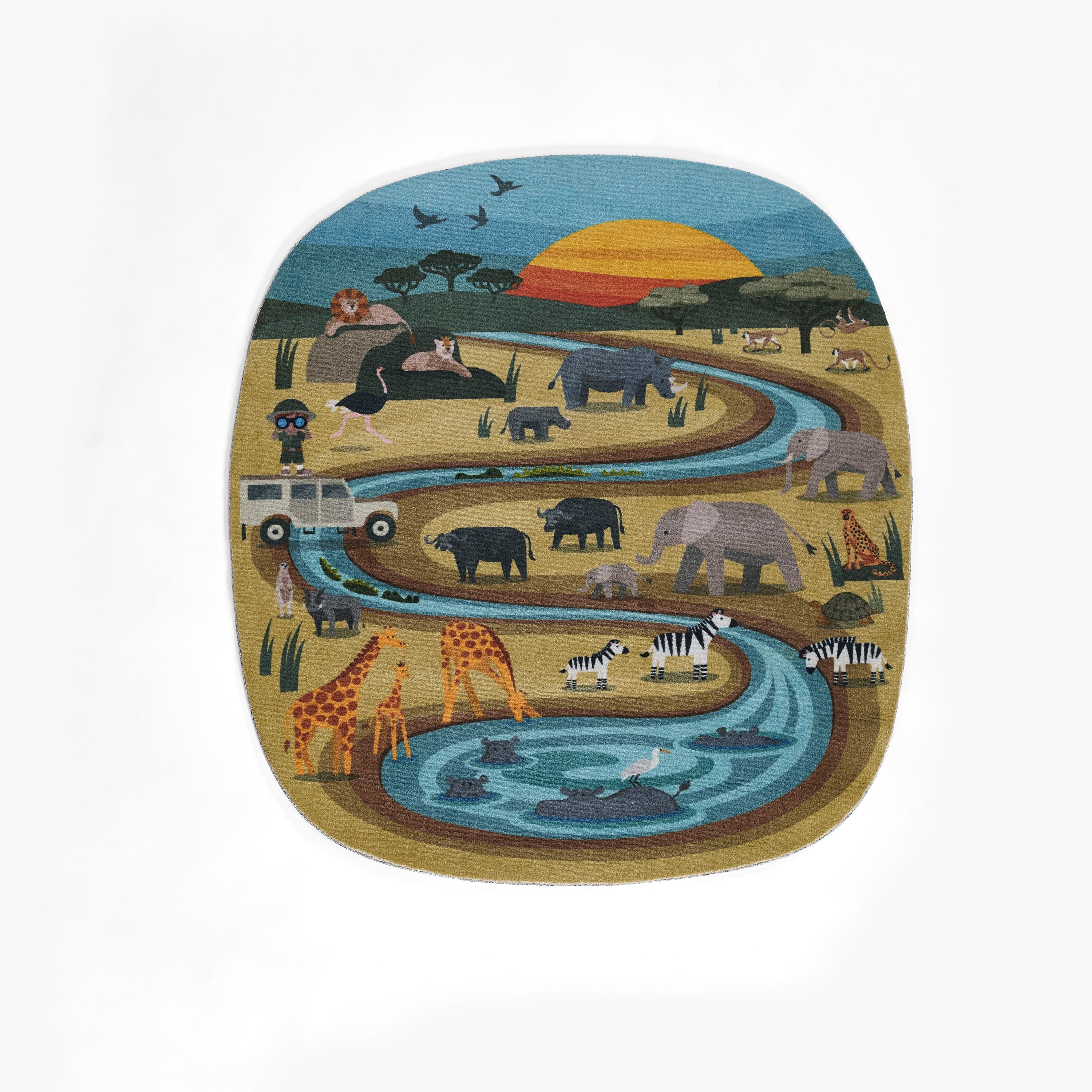 Momeni Playground PLY-5 Safari Multi Kid Rug