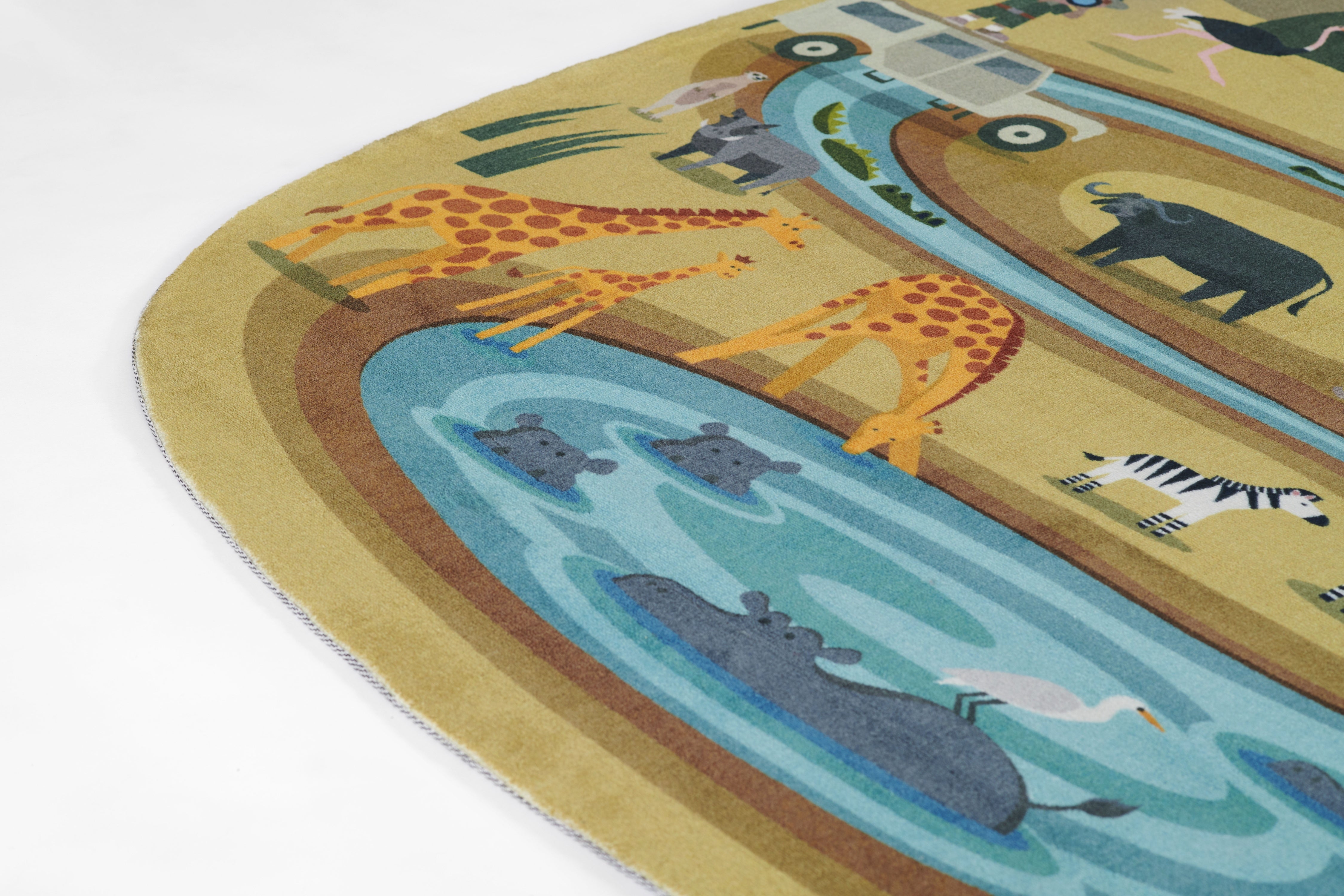 Momeni Playground PLY-5 Safari Multicolor Kid Rug