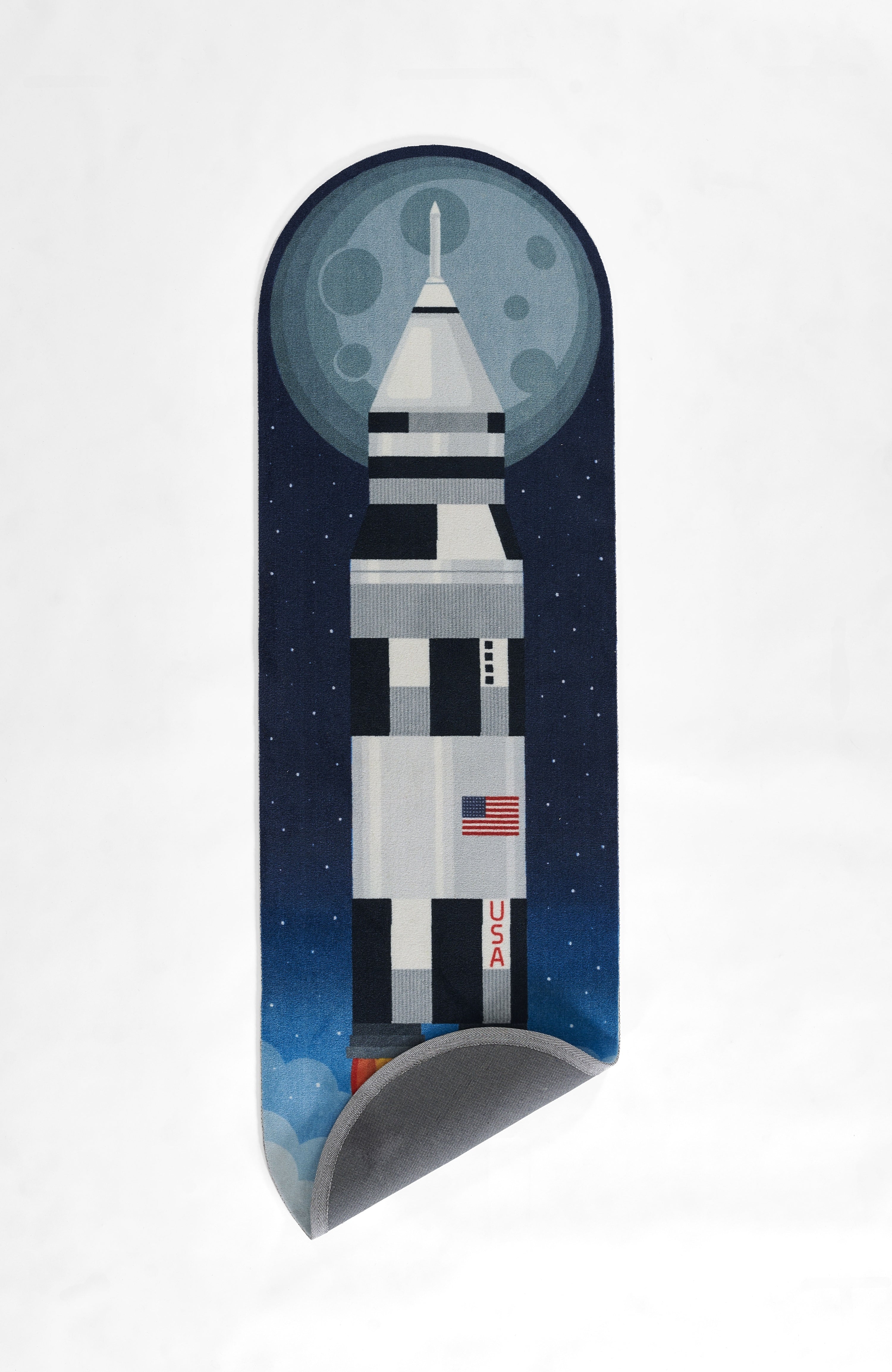Momeni Playground PLY-6 Rocket Blue Kid Rug