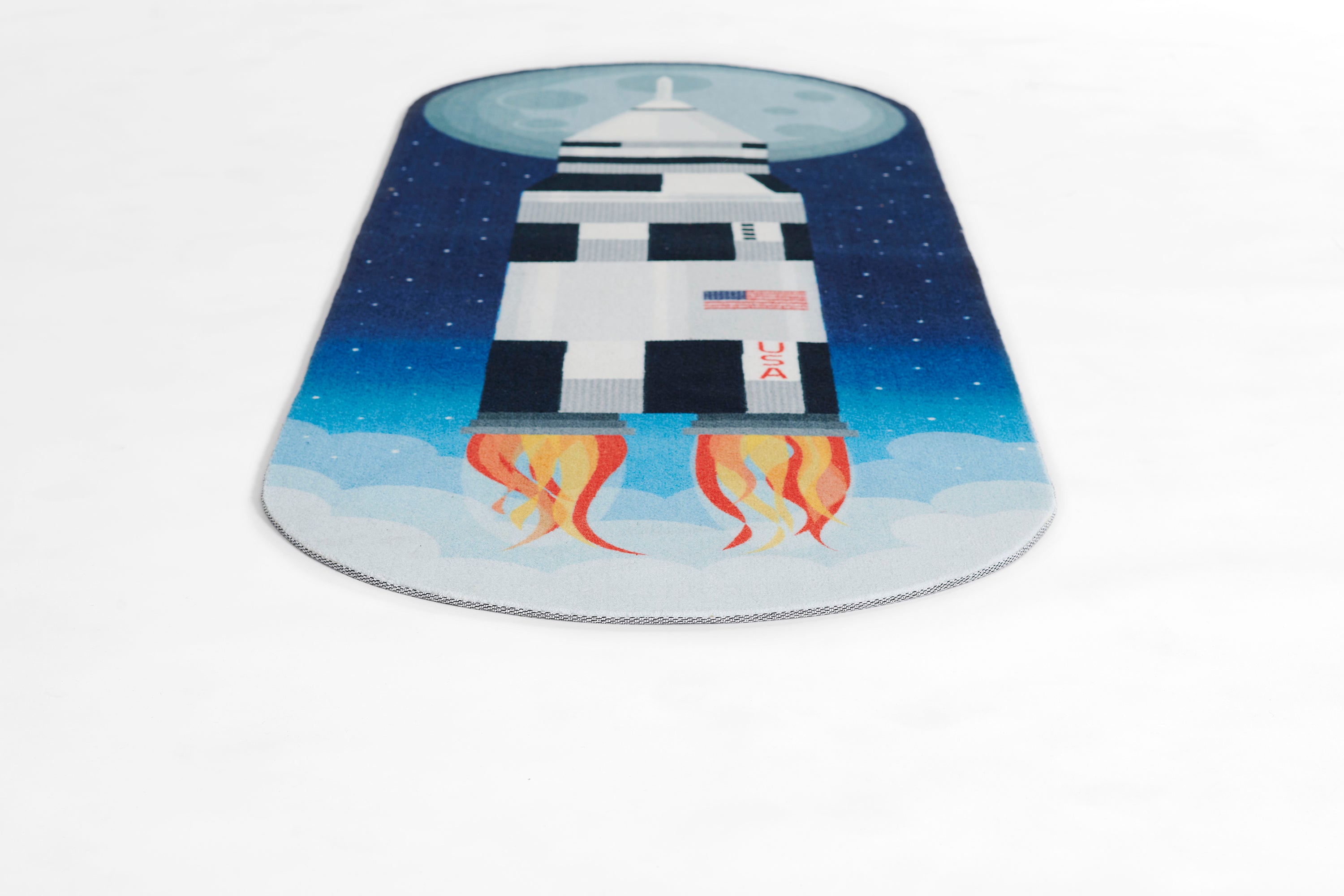 Momeni Playground PLY-6 Rocket Blue Kid Rug