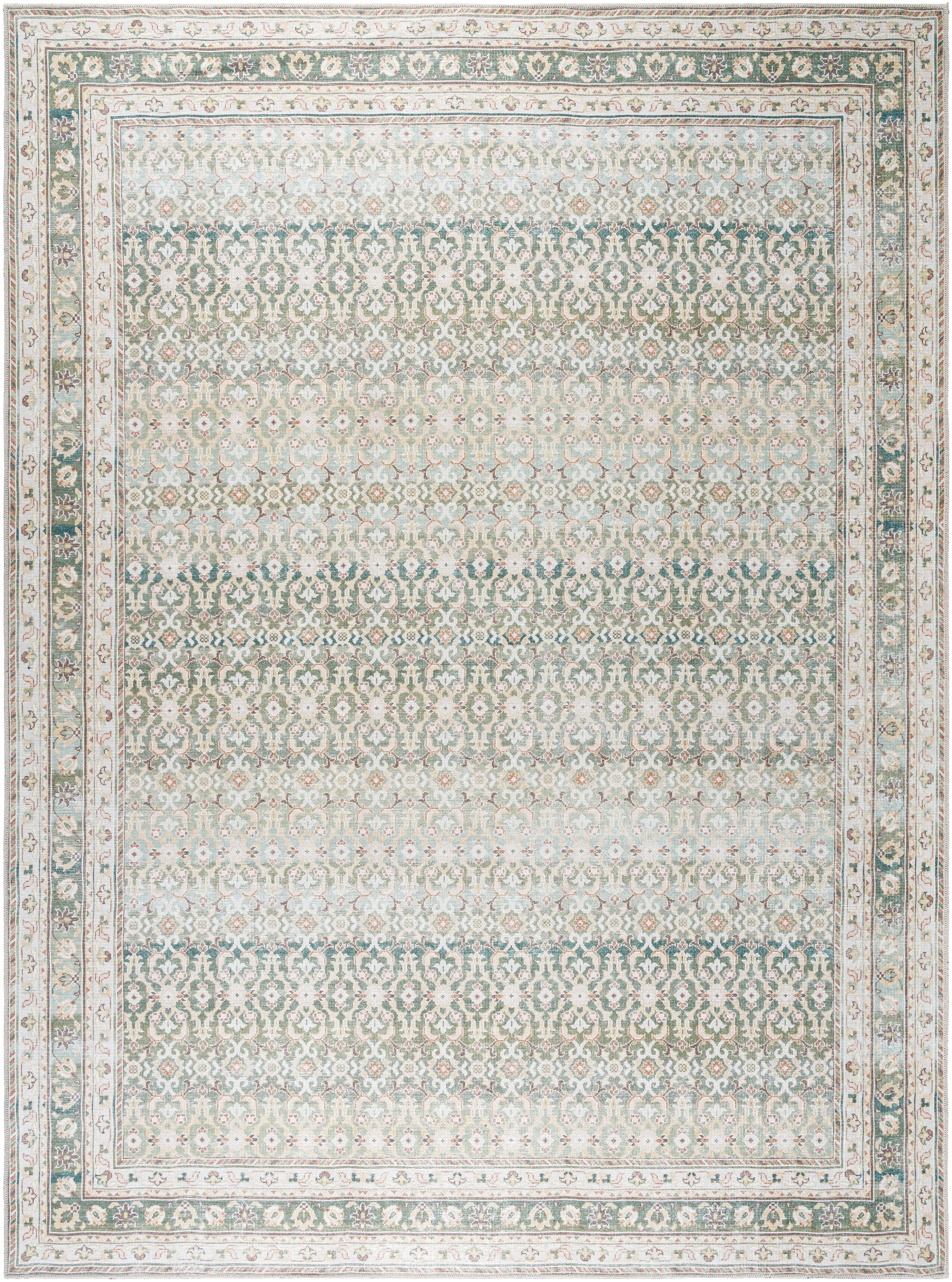 Our PNW Home Rainier PNWRN-2304 Olive Machine Washable Area Rug by LIVABLISS