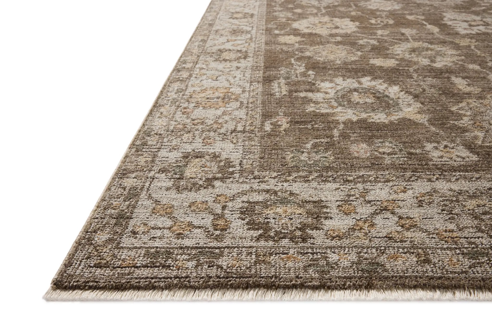 Priscilla PRL-01 Bark / Ivory Area Rug by Loloi