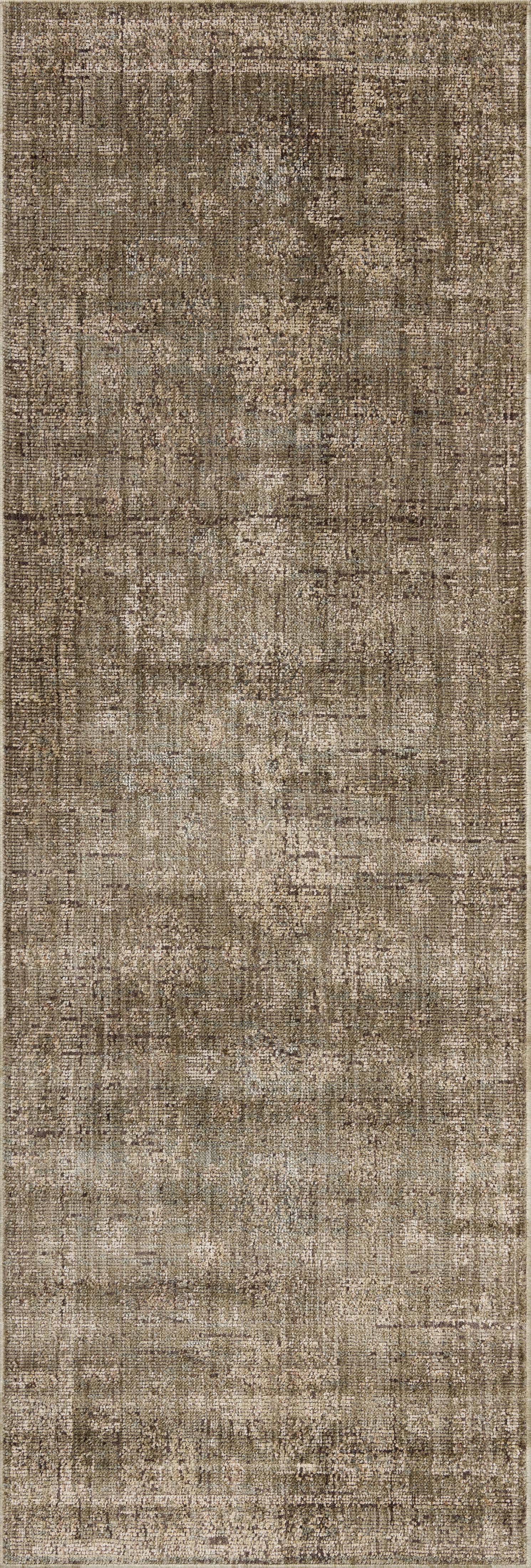 The Priscilla PRL-02 Olive / Sand Area Rug showcases earthy olive and sandy tones in a power-loomed 100% polyester area rug with vintage style