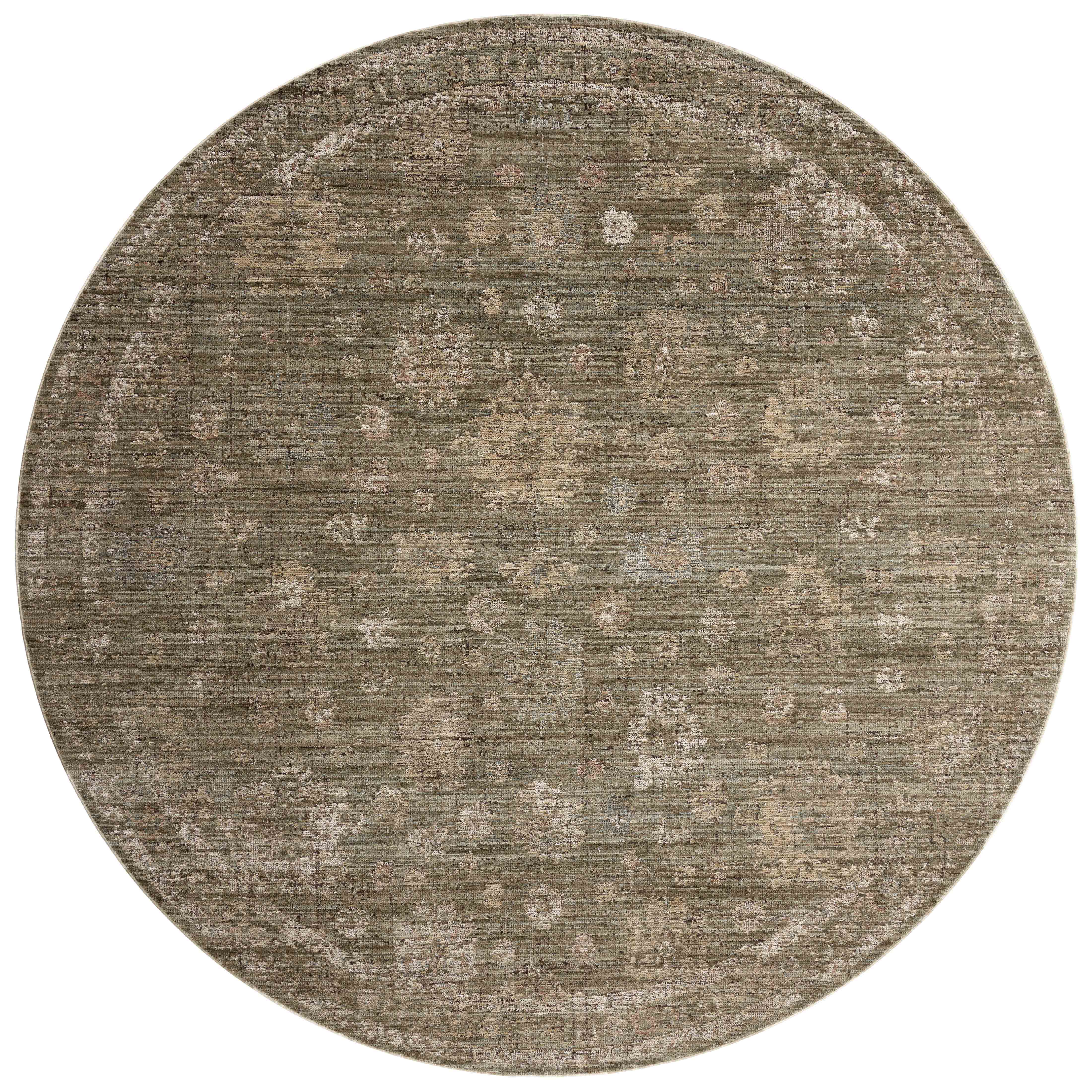 The Priscilla PRL-02 Olive / Sand Area Rug showcases earthy olive and sandy tones in a power-loomed 100% polyester area rug with vintage style
