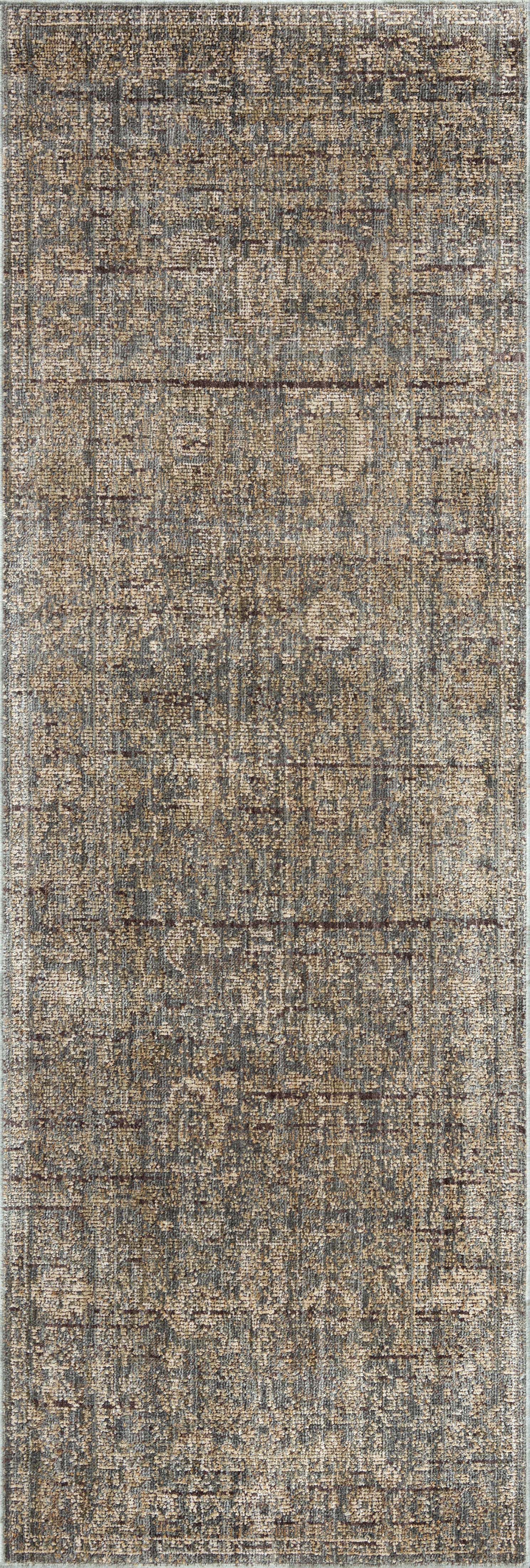 Featuring calming blue and sandy hues and vintage detail, the Priscilla PRL-03 Blue / Sand Area Rug is a power-loomed 100% polyester area rug for any room