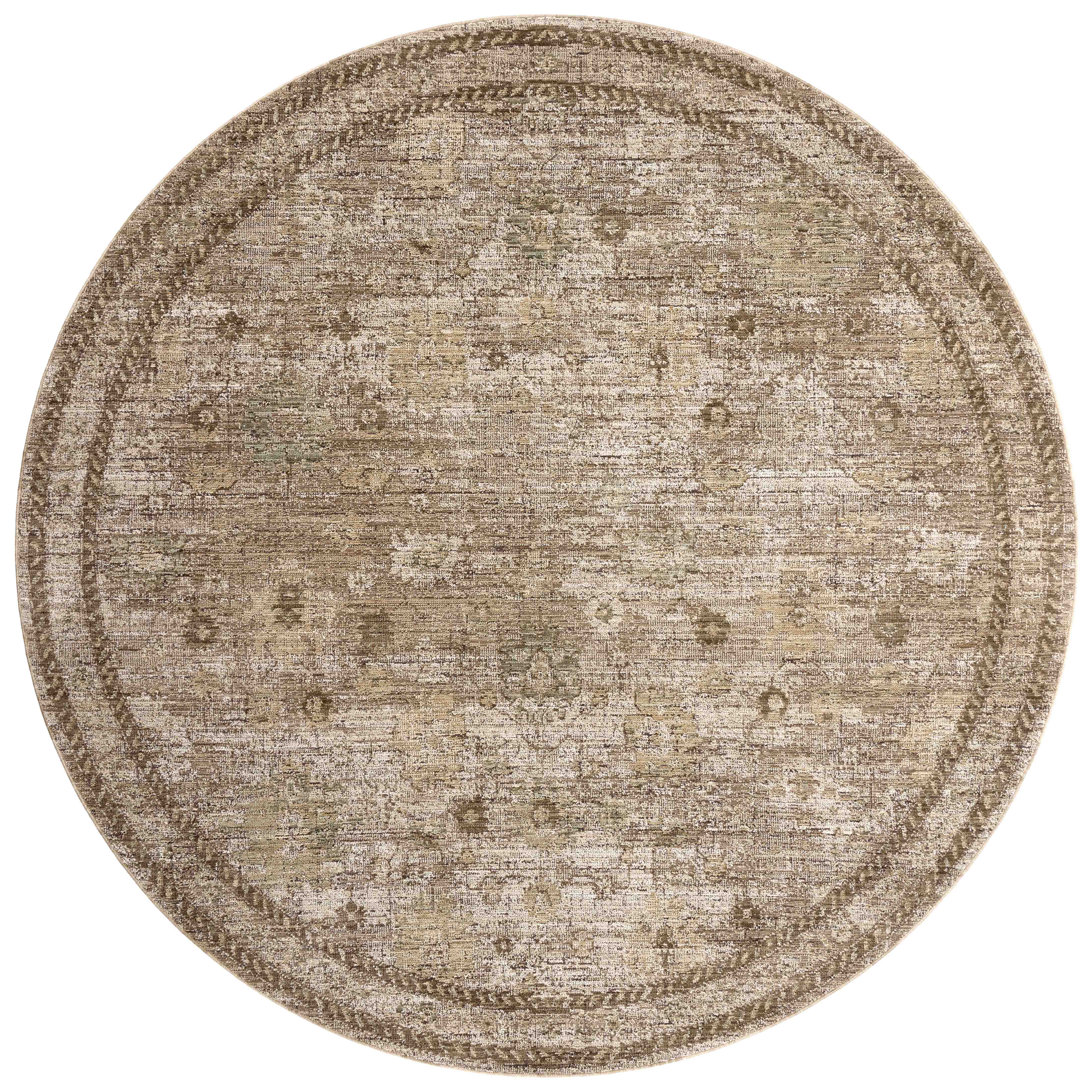 The Priscilla PRL-05 Sand / Earth Area Rug pairs sandy and earthy tones and vintage patterns in a power-loomed 100% polyester area rug