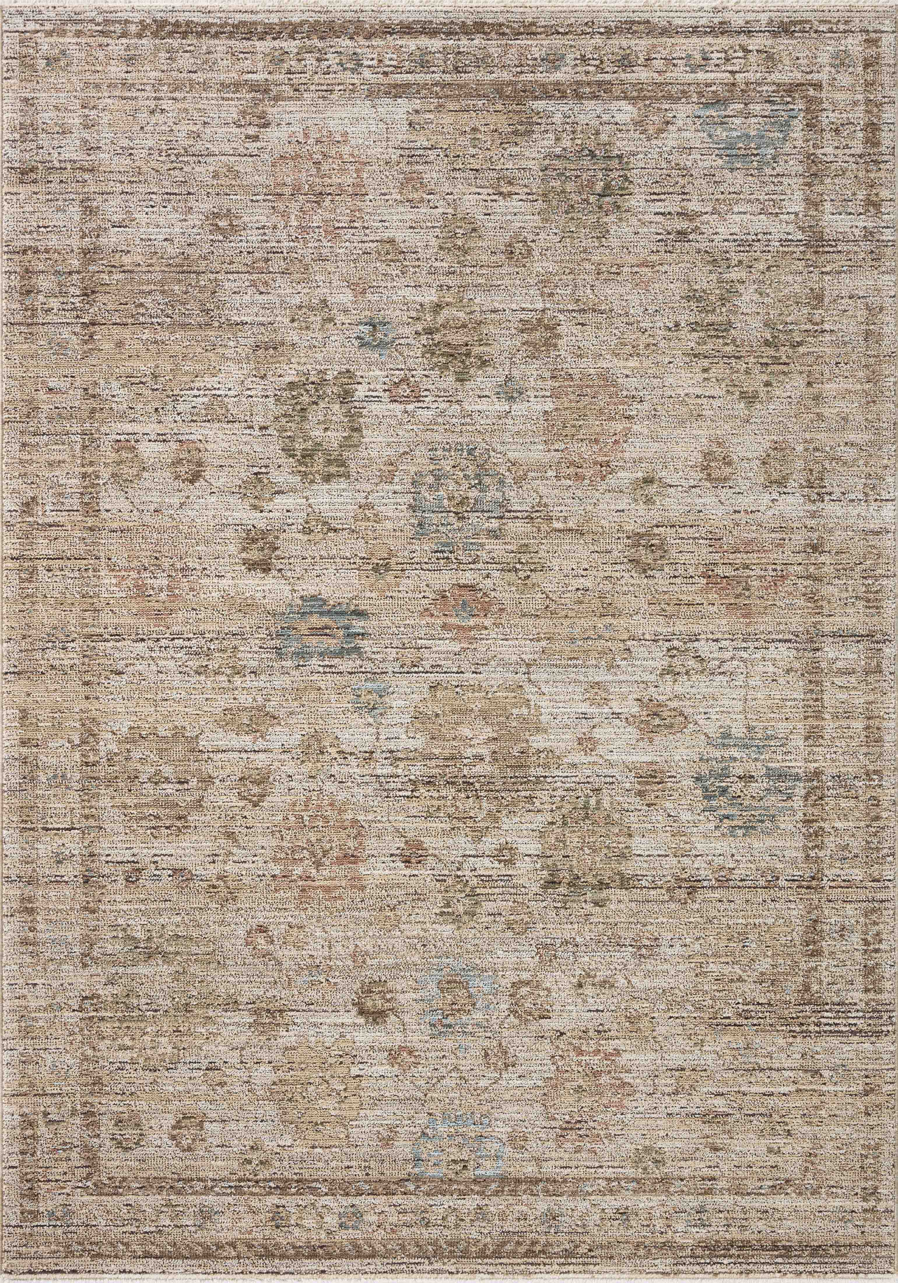 Crafted as a power-loomed 100% polyester area rug, the Priscilla PRL-06 Ivory / Multi Area Rug brings refined ivory and vibrant multi-toned warmth and vintage character to your space