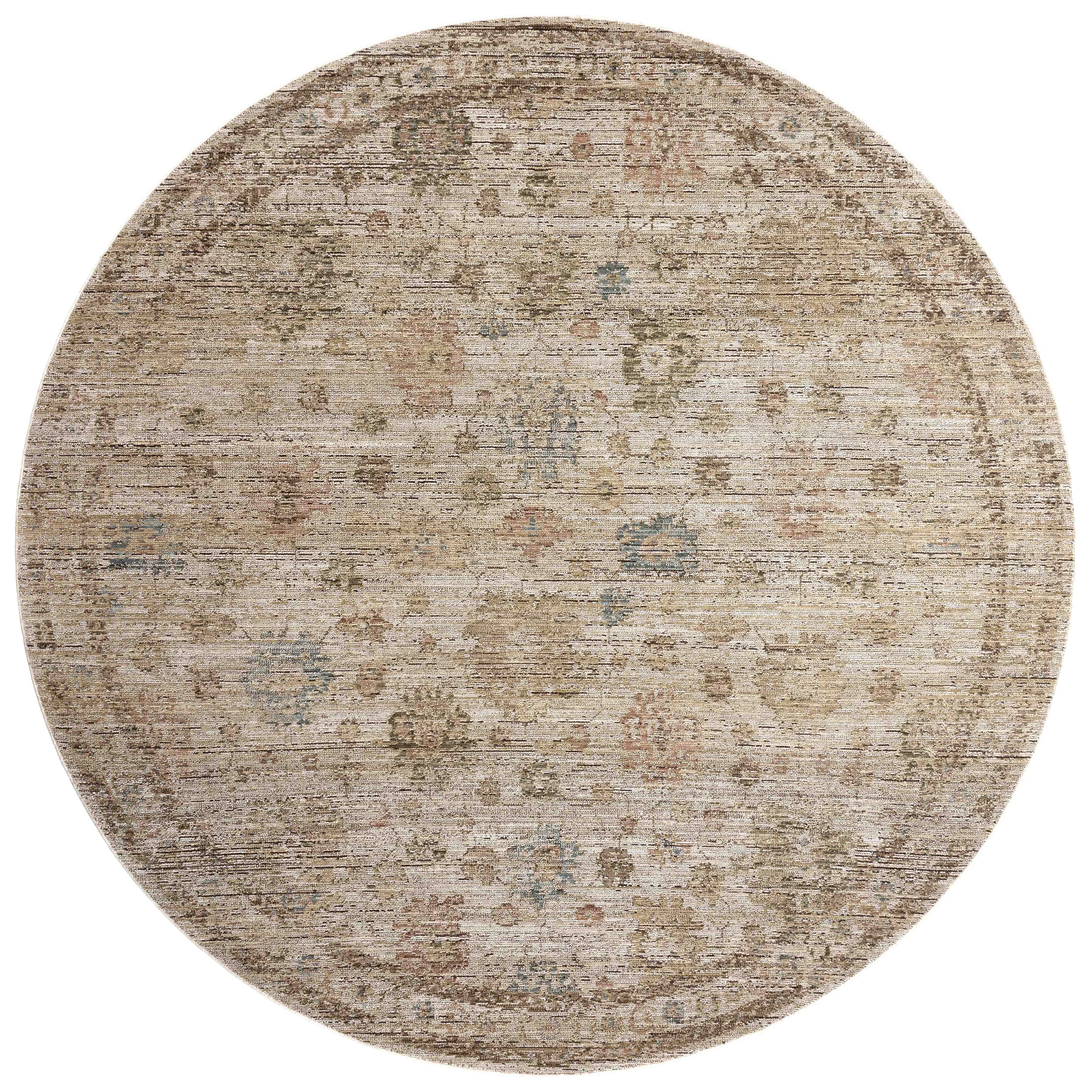Crafted as a power-loomed 100% polyester area rug, the Priscilla PRL-06 Ivory / Multi Area Rug brings refined ivory and vibrant multi-toned warmth and vintage character to your space