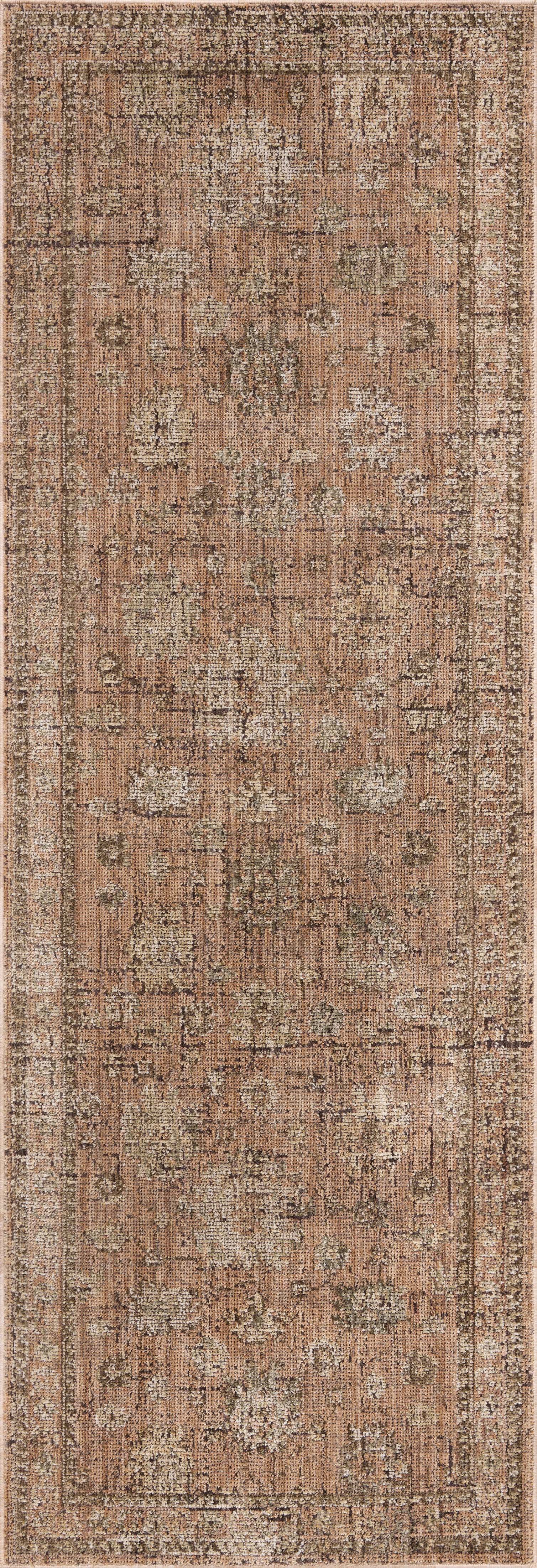 The Priscilla PRL-08 Blush / Multi Area Rug blends delicate blush and vibrant multi-toned tones and vintage motifs into a power-loomed 100% polyester area rug with timeless appeal