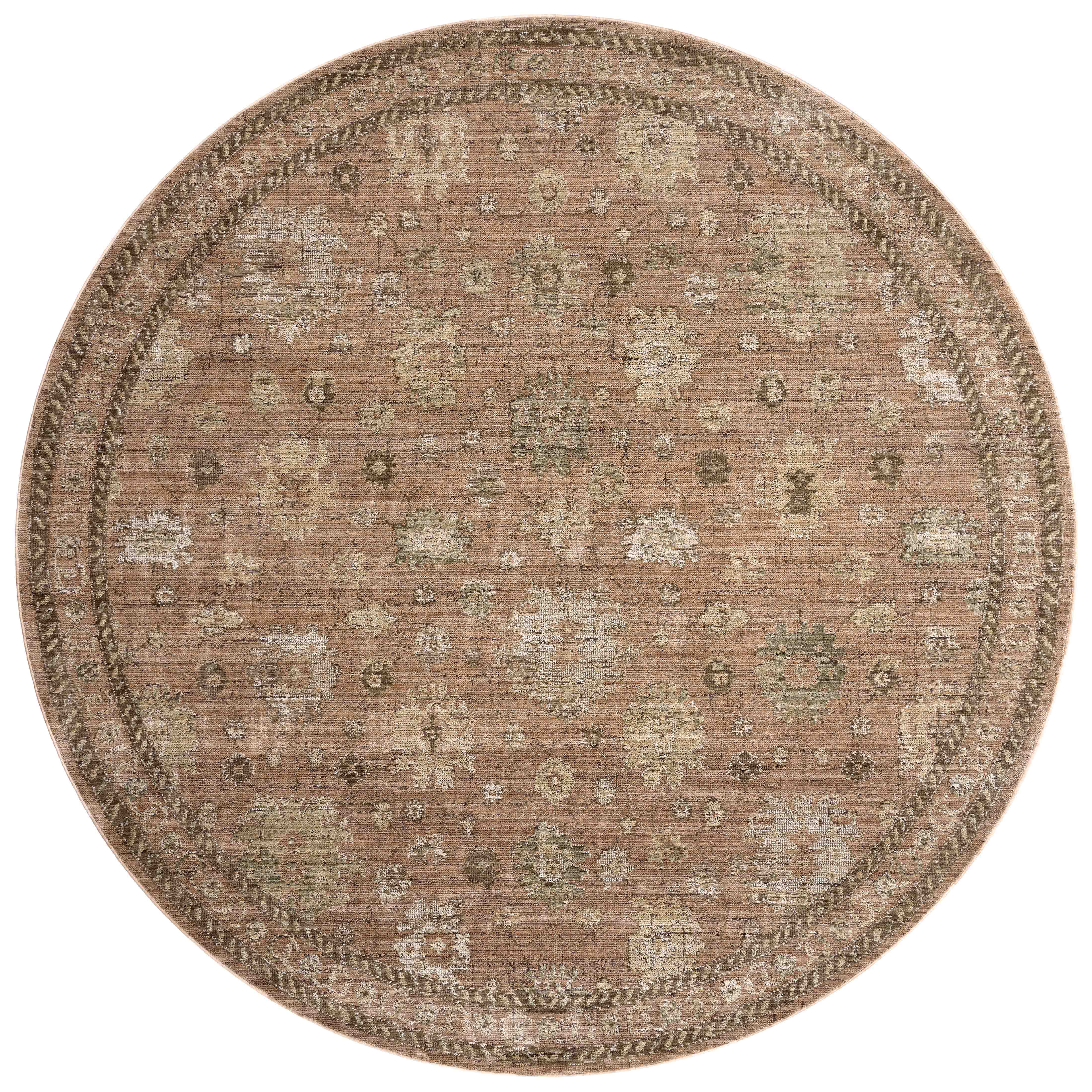 The Priscilla PRL-08 Blush / Multi Area Rug blends delicate blush and vibrant multi-toned tones and vintage motifs into a power-loomed 100% polyester area rug with timeless appeal