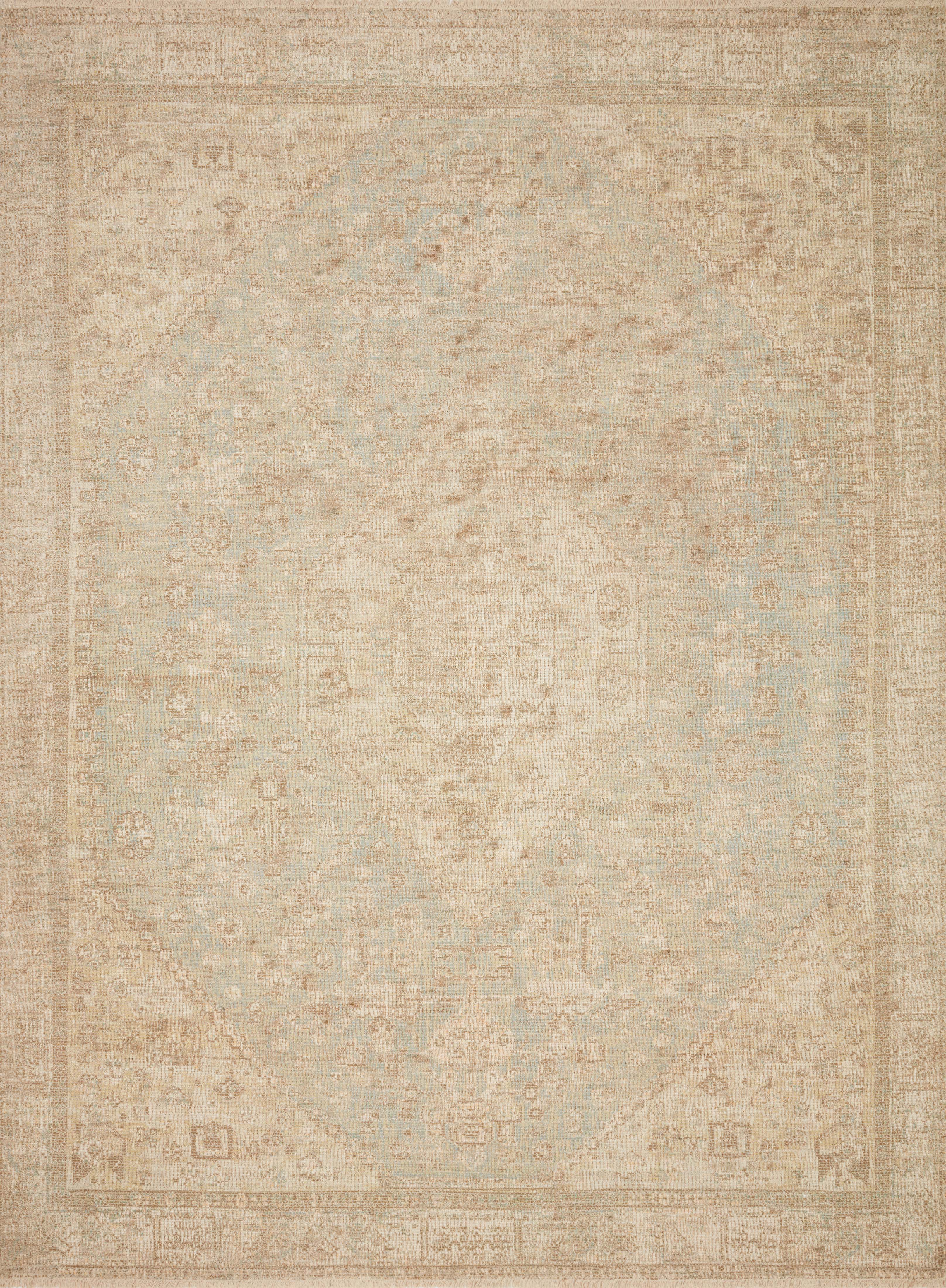 Priya PRY-01 and-woven Ocean and Ivory area rug with contemporary tonal patterns, ethically made in India