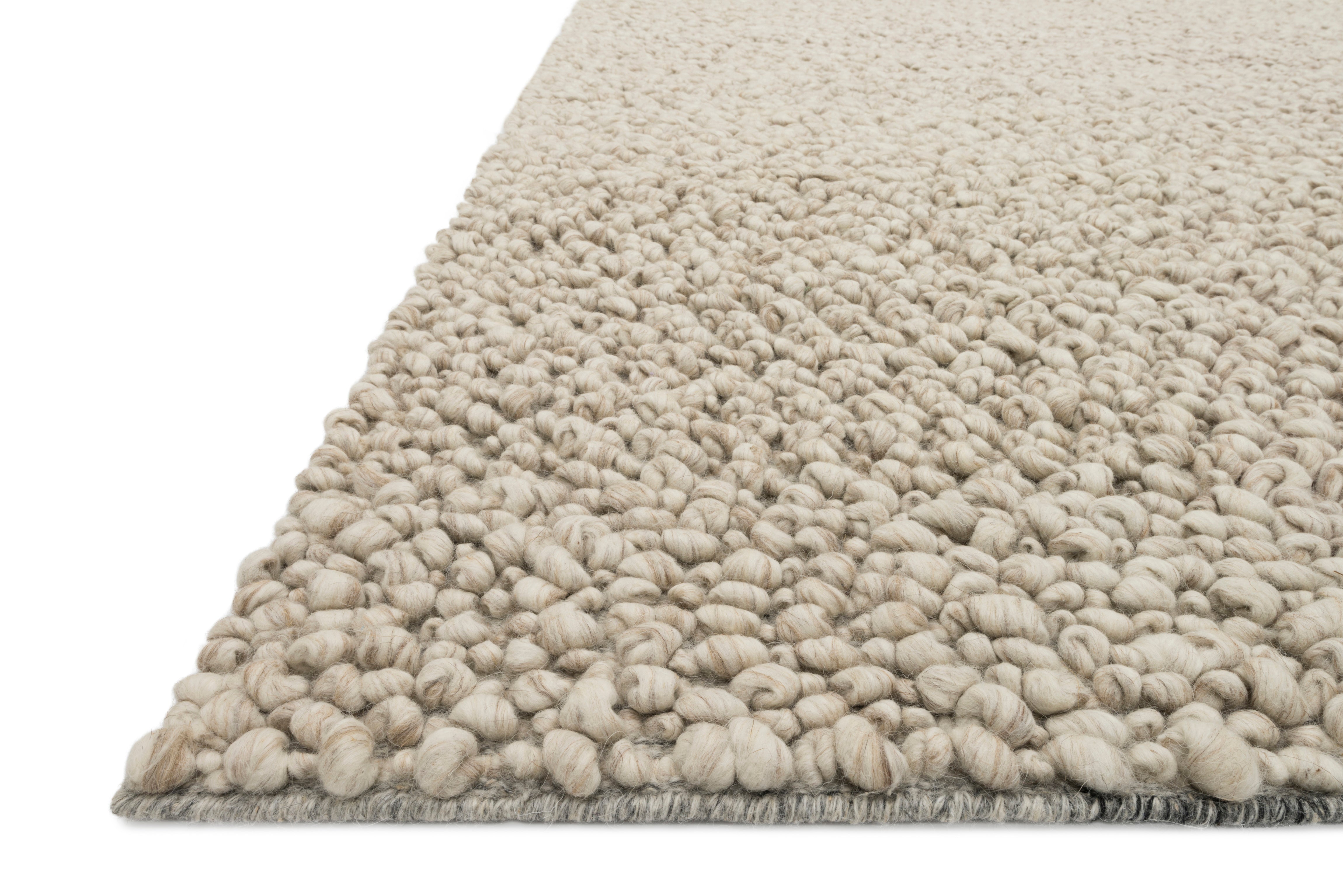Quarry QU-01 Oatmeal Area Rug, hand-woven, soft inviting texture