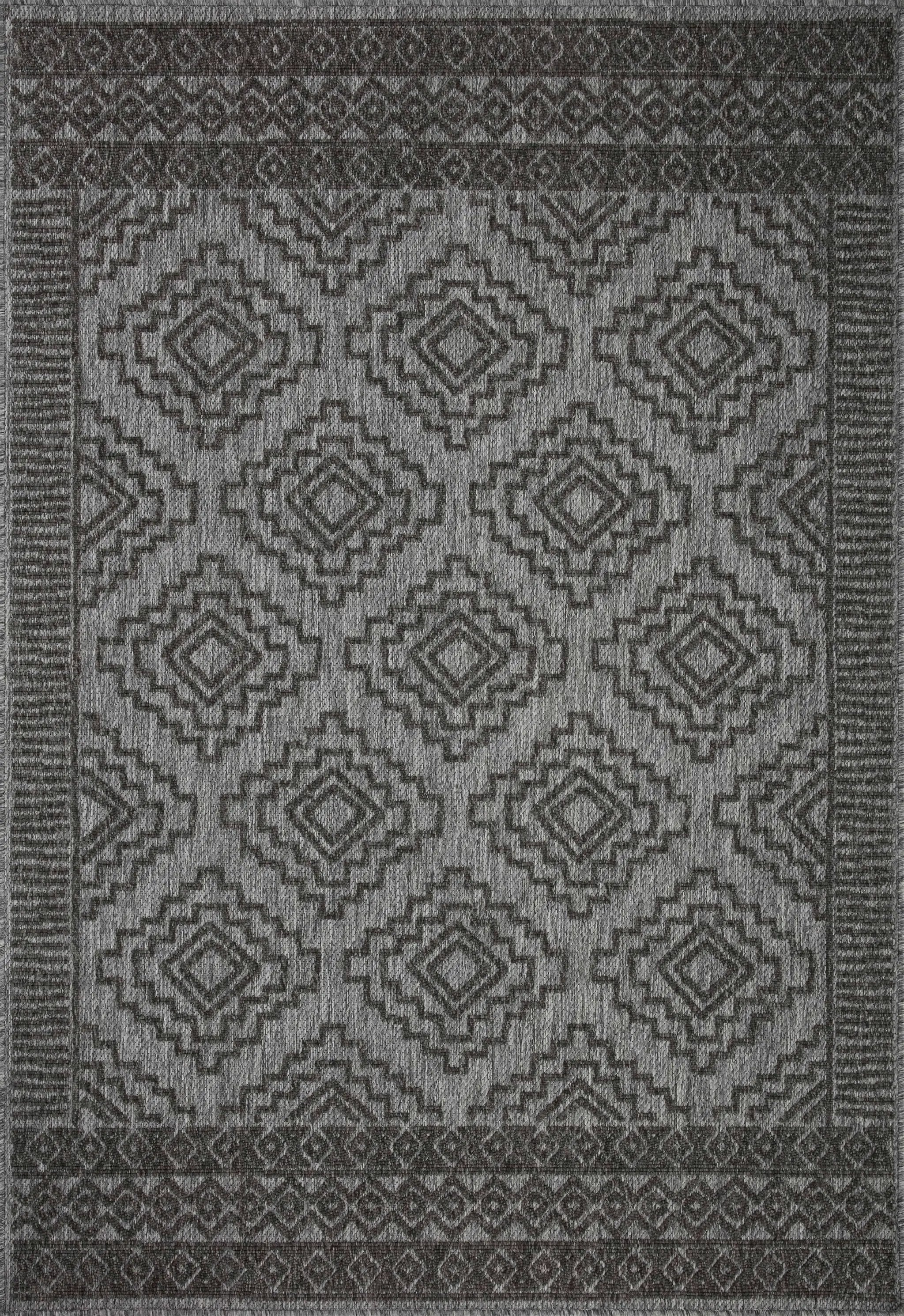 Rainier RAI-06 Grey / Charcoal Area Rug by Loloi