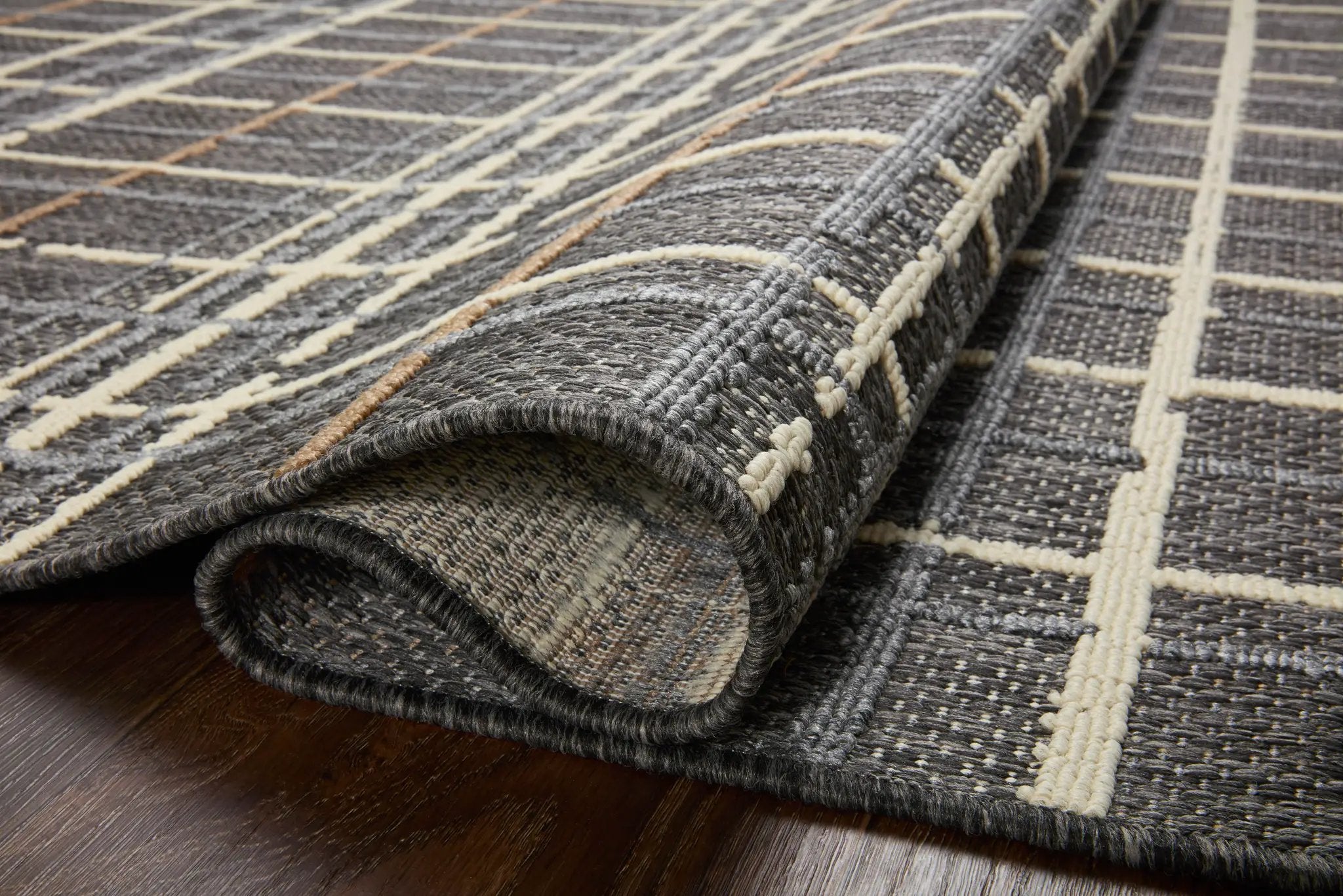 Rainier RAI-11 Charcoal / Multi Area Rug by Loloi