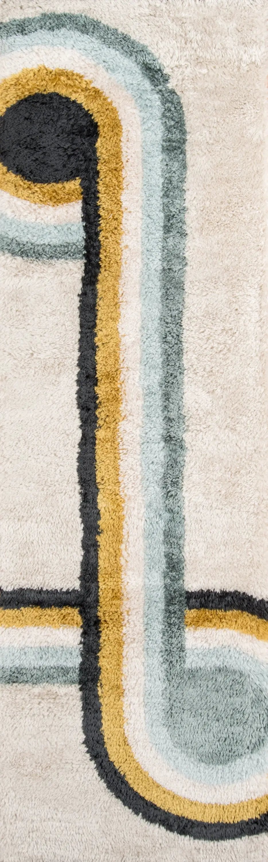Retro RET-3 (Bullseye) Blue Area Rug by Novogratz by Momeni