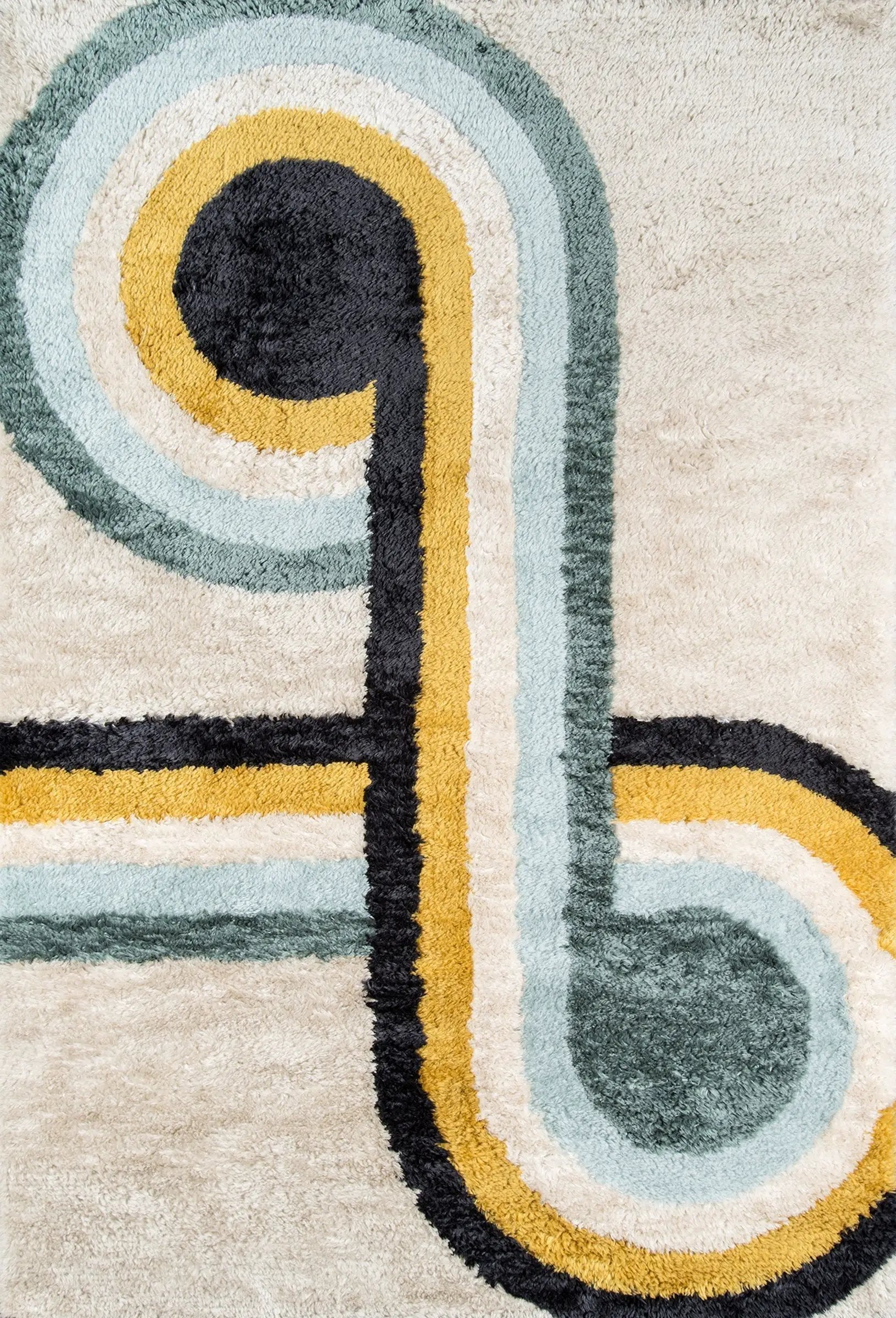 Retro RET-3 (Bullseye) Blue Area Rug by Novogratz by Momeni