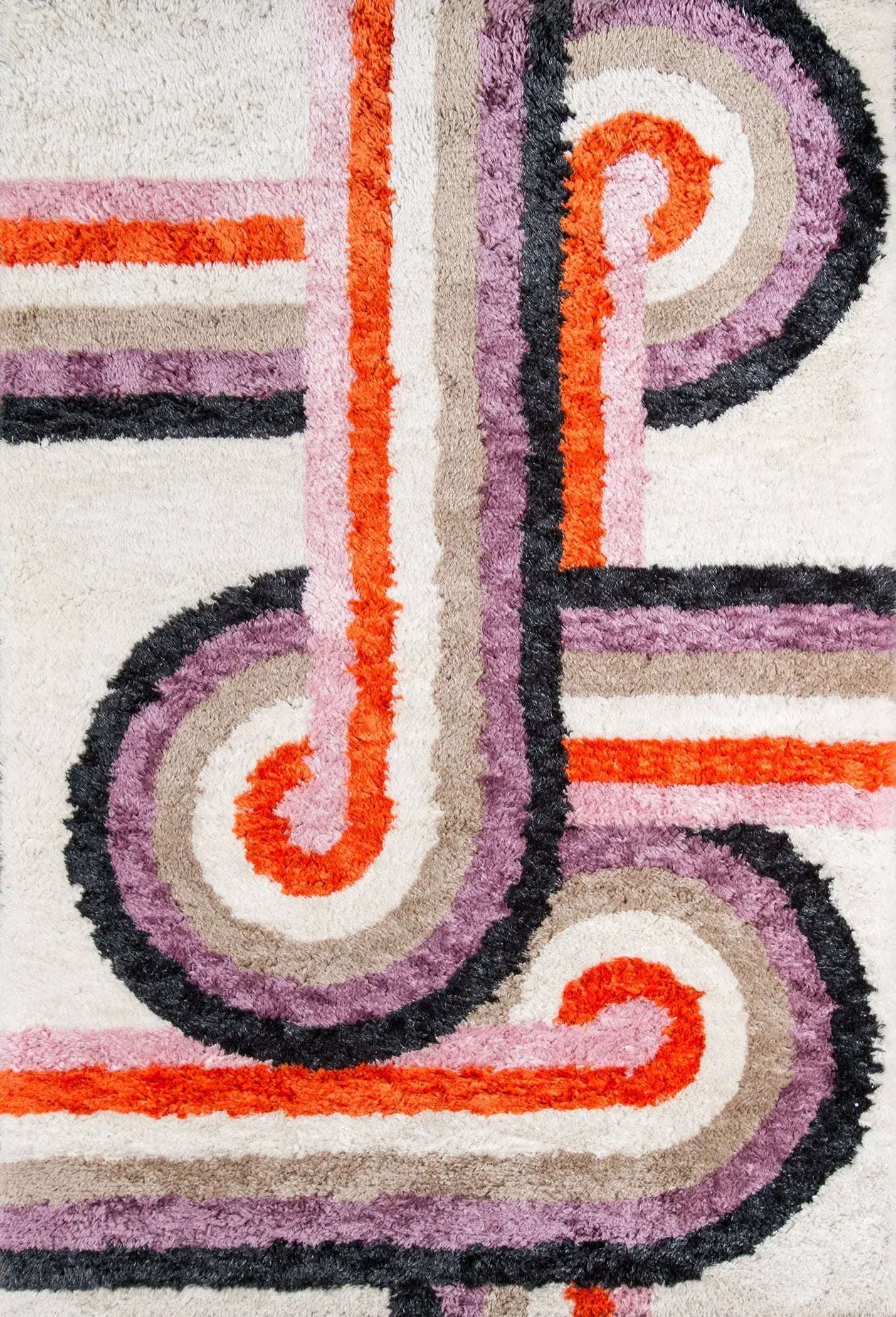 Retro RET-5 (Turnstyle) Lavender Area Rug by Novogratz by Momeni