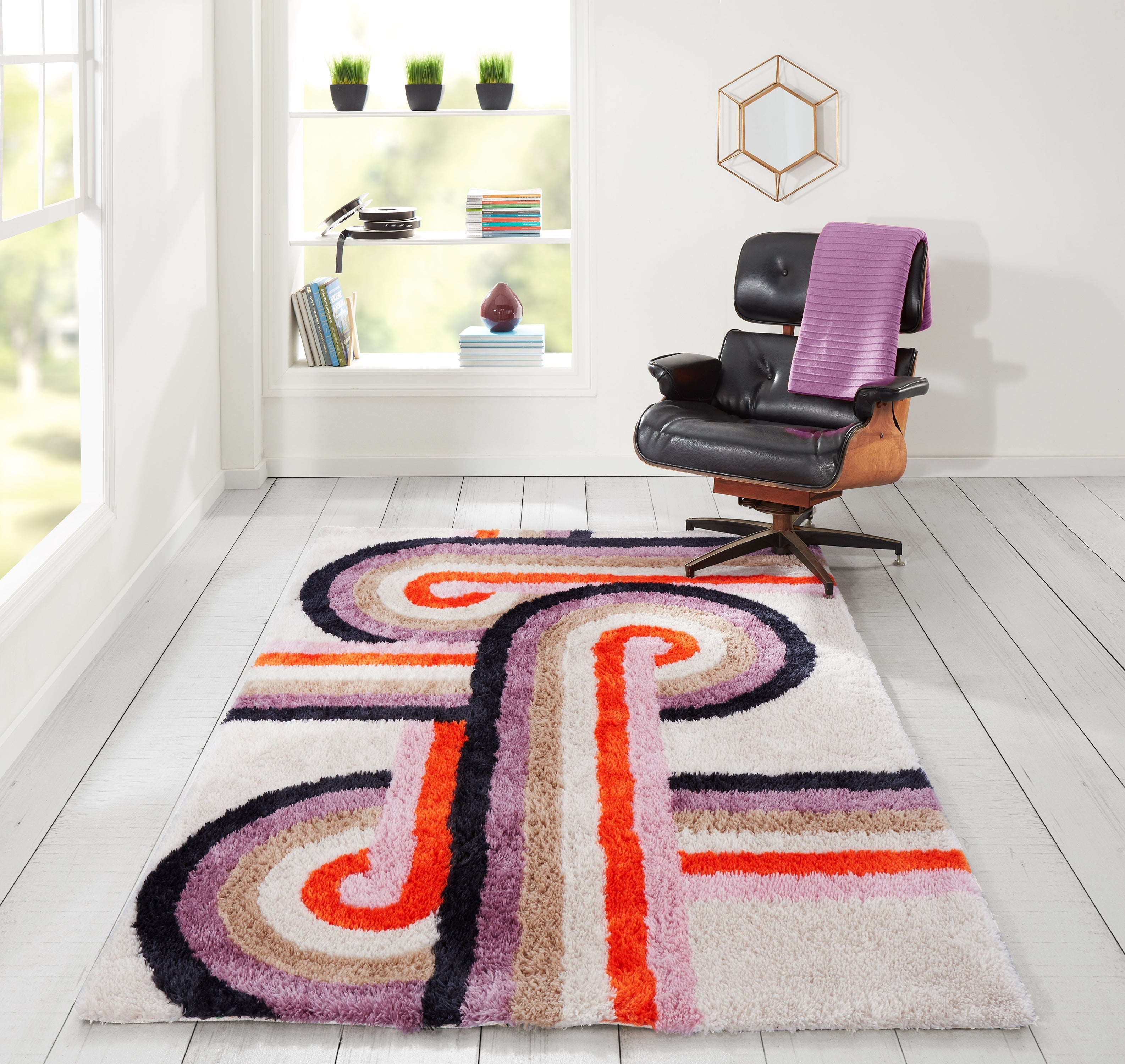 Novogratz Retro RET-5 Lavender Area Rug by Momeni