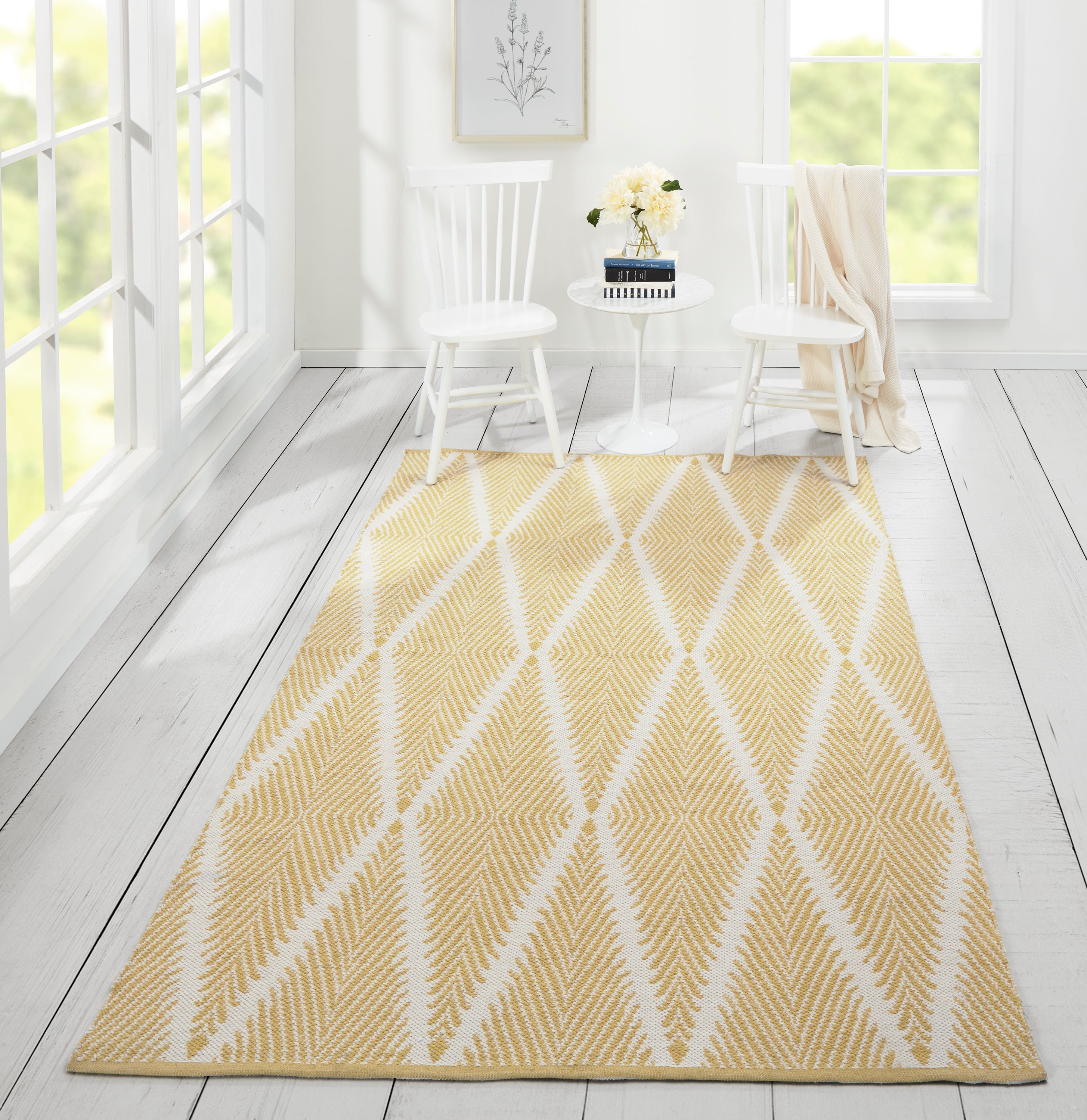 Erin Gates River RIV-1 Citron Area Rug by Momeni