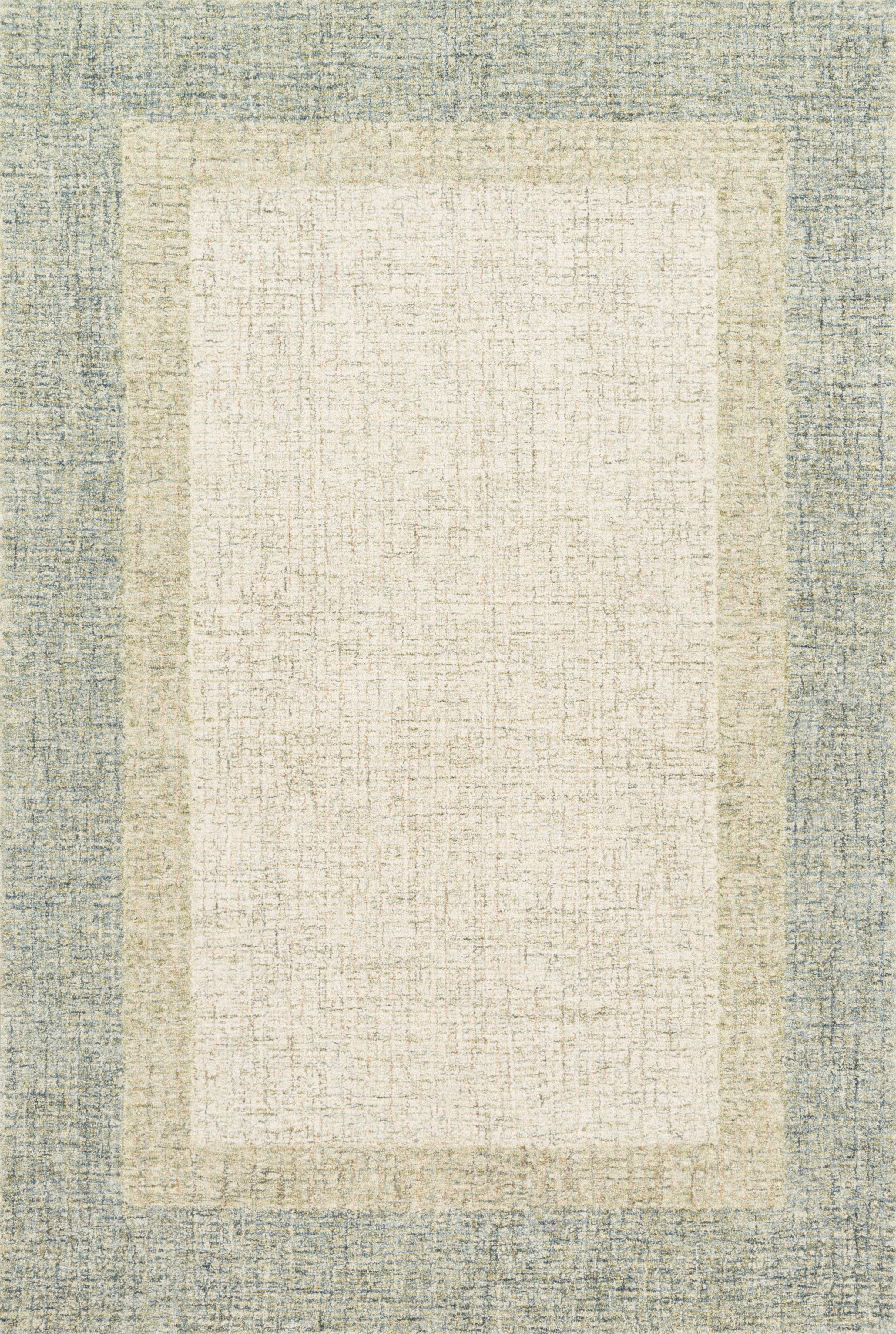 Rosina ROI-01 Olive Area Rug, hand-tufted wool rug featuring vibrant variegated yarns, artisan-made in India
