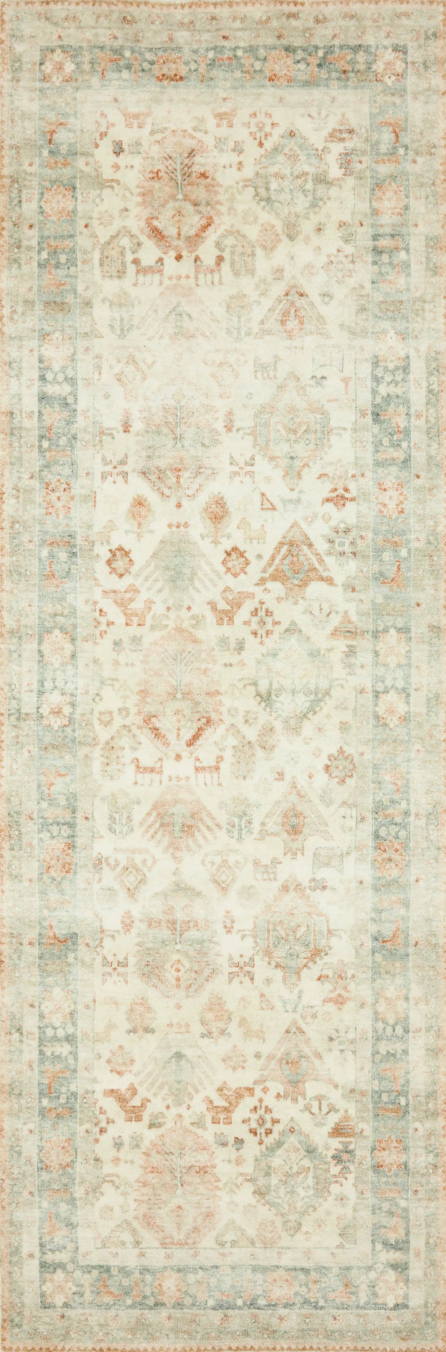 Rosette ROS-01 Beige / Multi Area Rug by Loloi