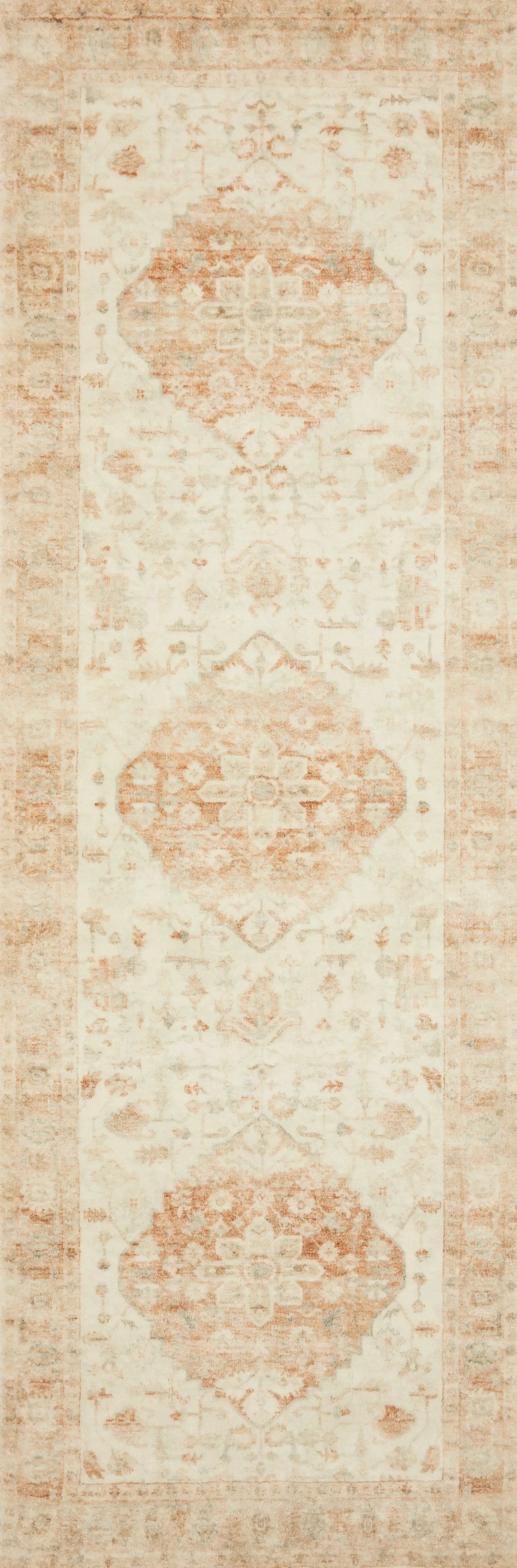 Rosette ROS-03 Ivory / Terracotta Area Rug by Loloi
