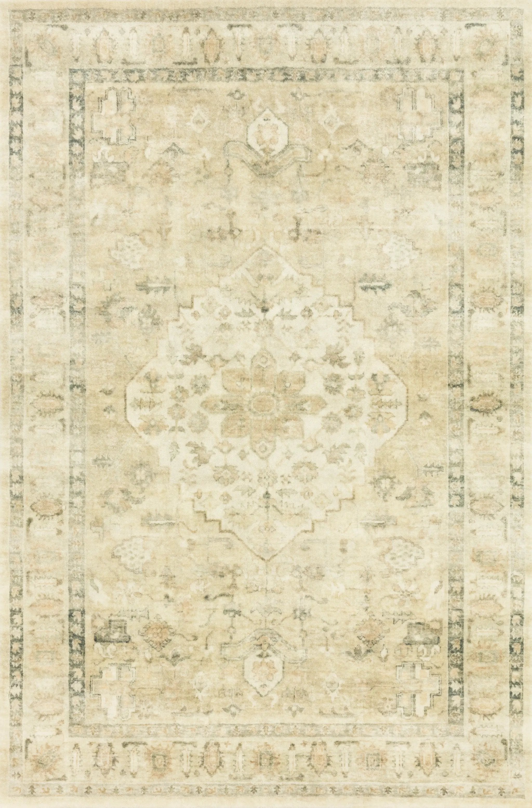 Rosette ROS-05 Sand / Ivory Area Rug by Loloi