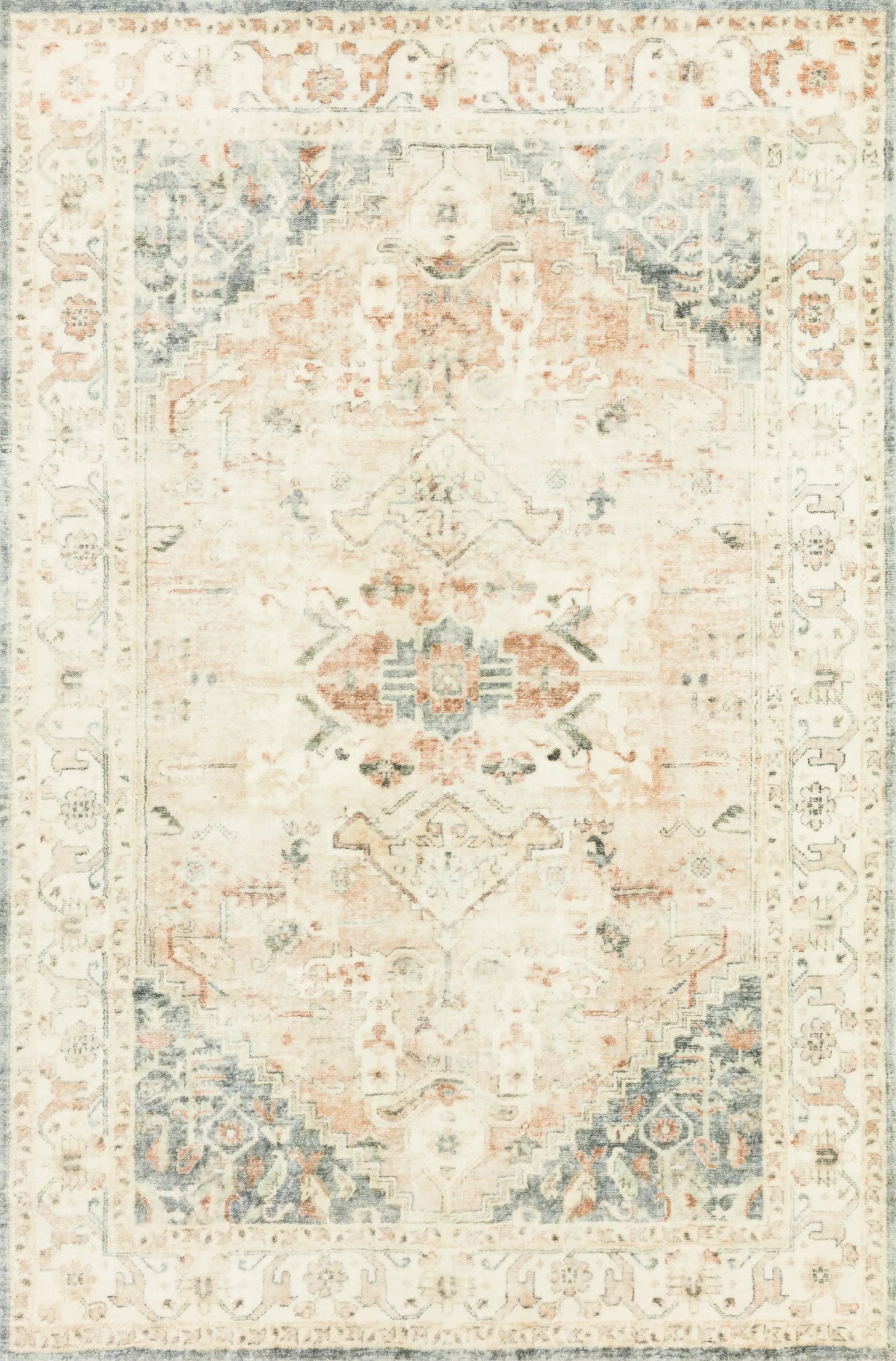 Rosette ROS-06 Clay / Ivory Area Rug by Loloi