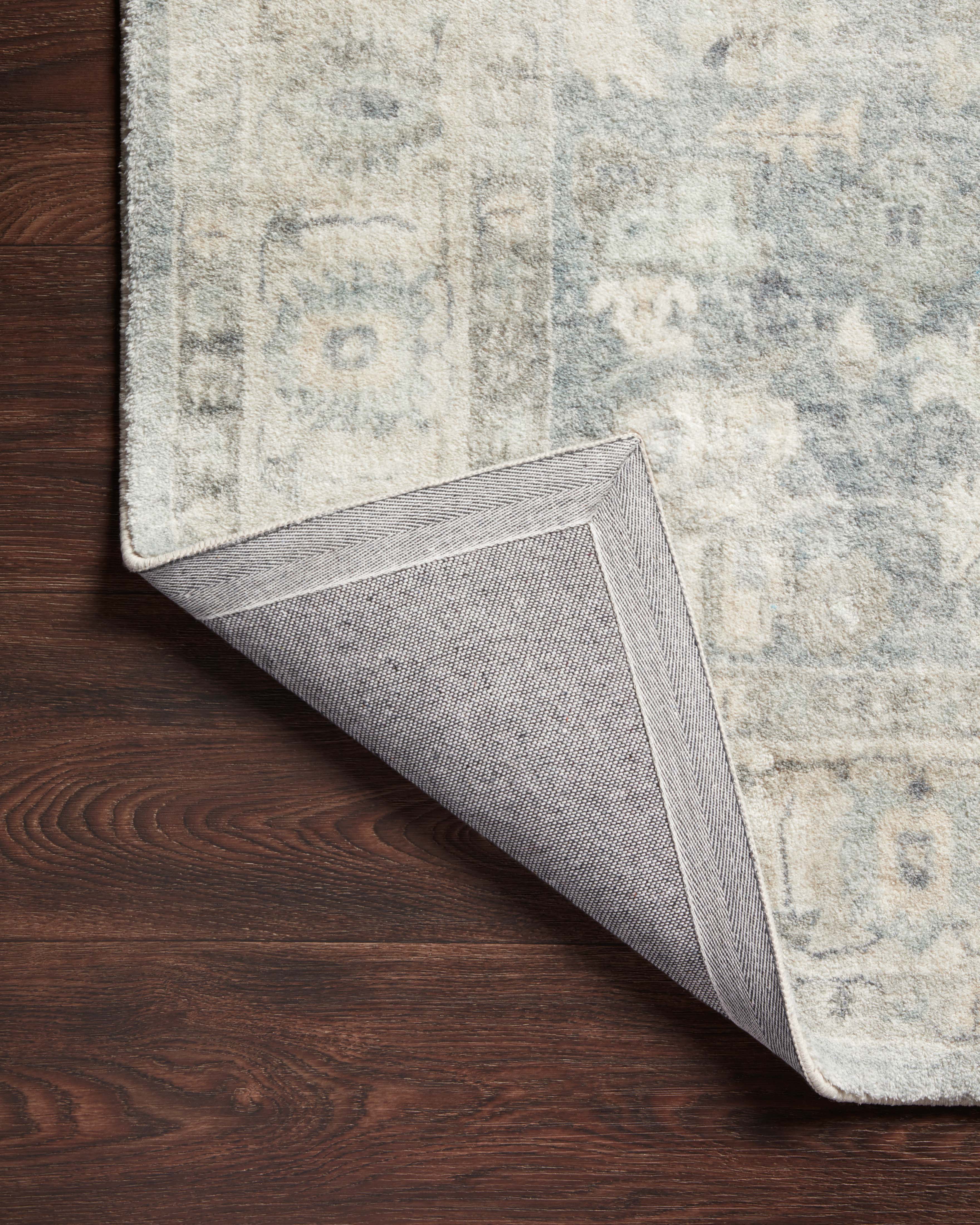 Rosette ROS-07 Denim/Fog Area Rug, ultra-soft with denim and fog tones.