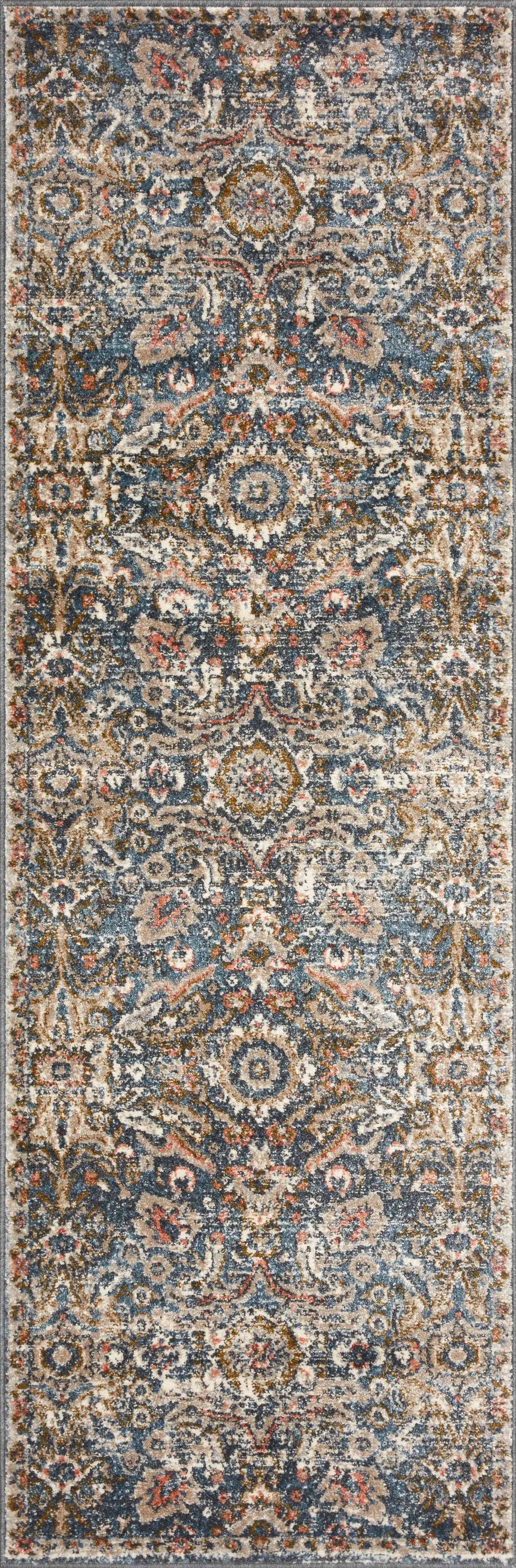 Saban SAB-04 Blue / Sand Area Rug by Loloi