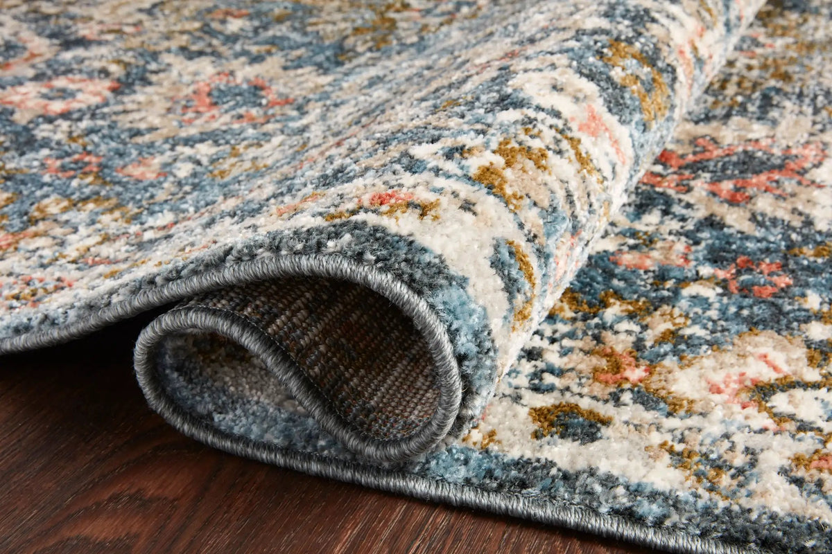 Saban SAB-04 Blue / Sand Area Rug by Loloi
