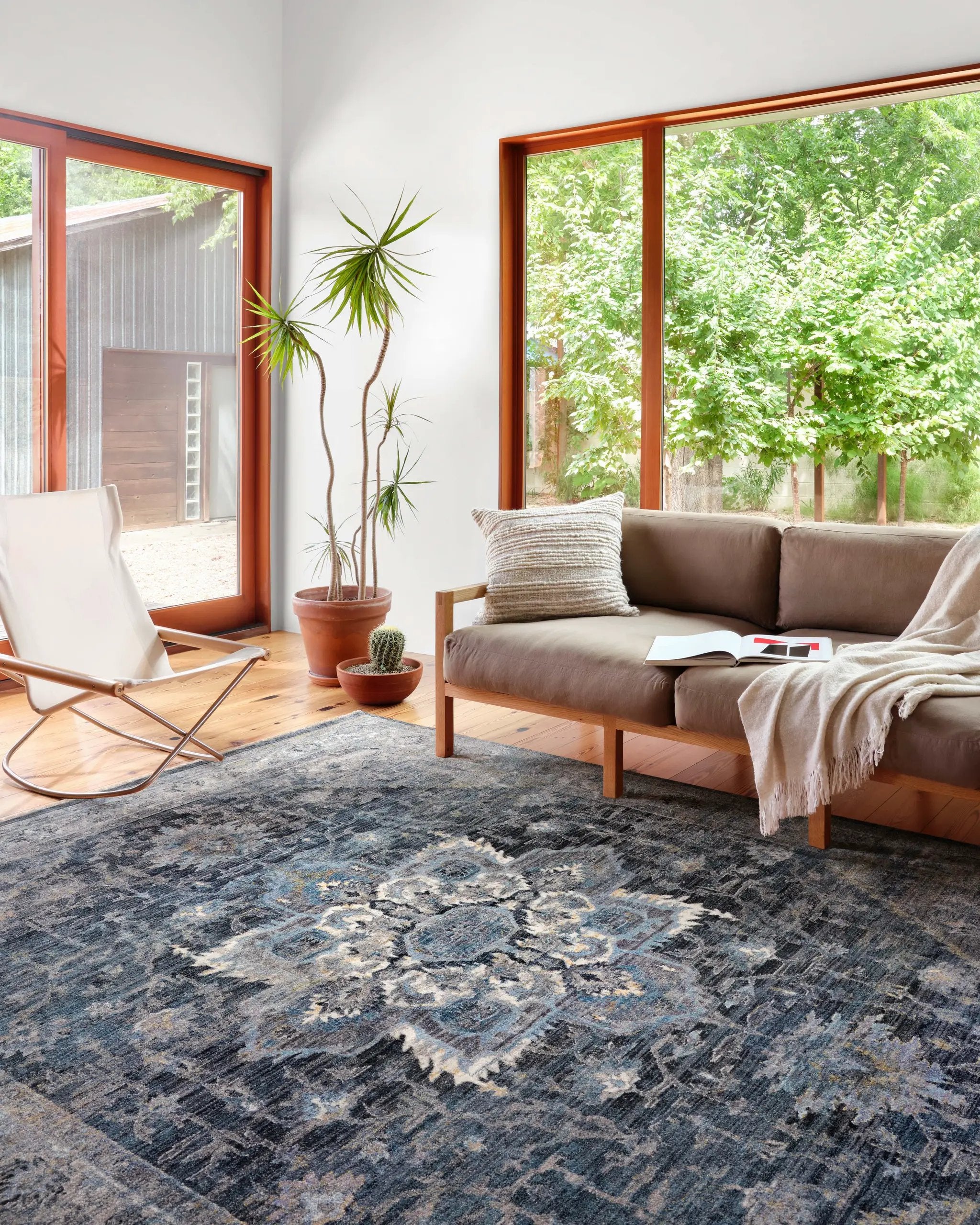 Samra SAM-01 Denim / Grey Area Rug by Loloi