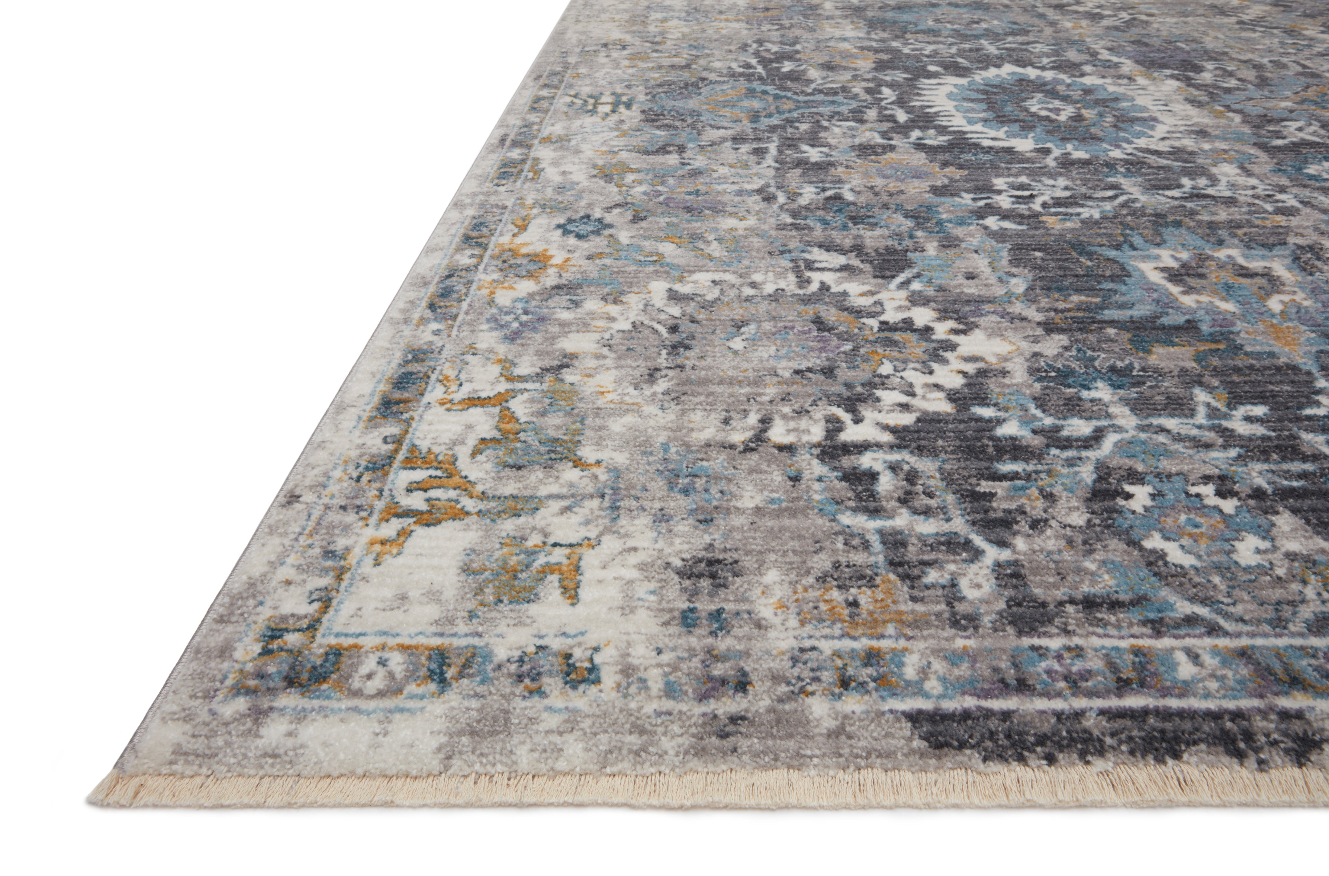 Samra SAM 02 grey multi area rug with subtle color accents, durable polypropylene Turkish rug for modern interiors