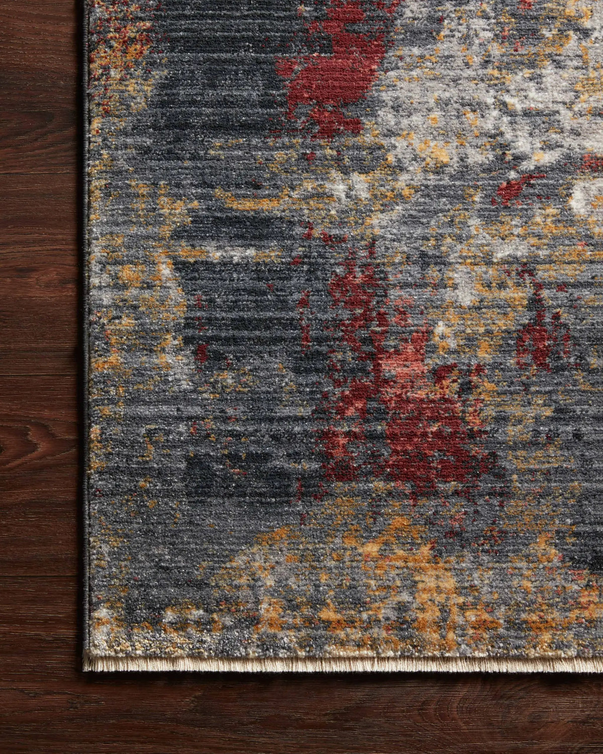Samra SAM-03 Dk. Grey / Spice Area Rug by Loloi