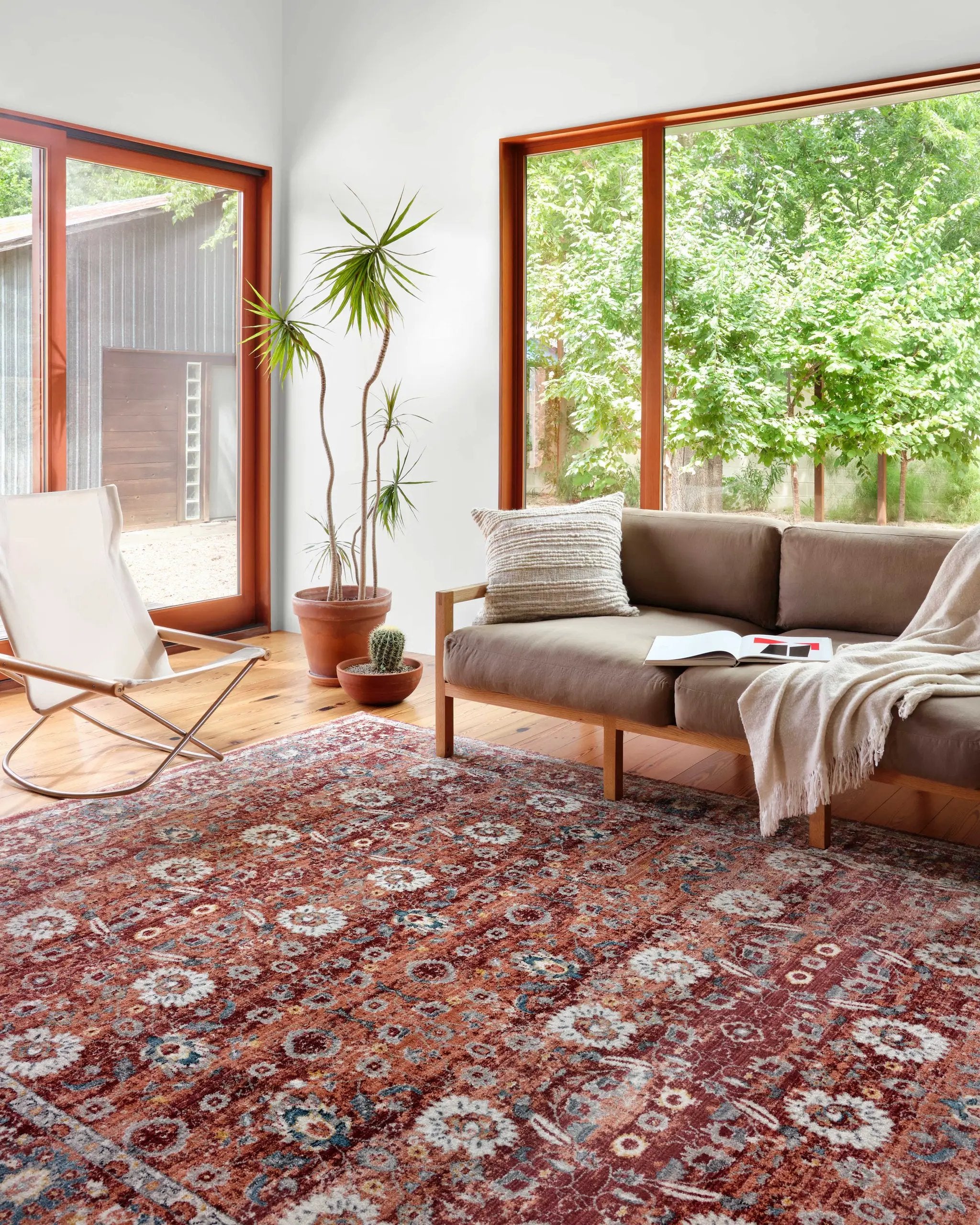 Samra SAM-07 Brick / Multi Area Rug by Loloi