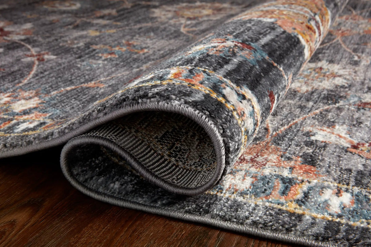 Samra SAM-08 Charcoal / Multi Area Rug by Loloi