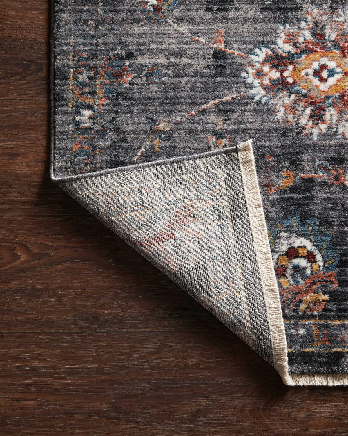 Samra SAM-08 Charcoal / Multi Area Rug by Loloi