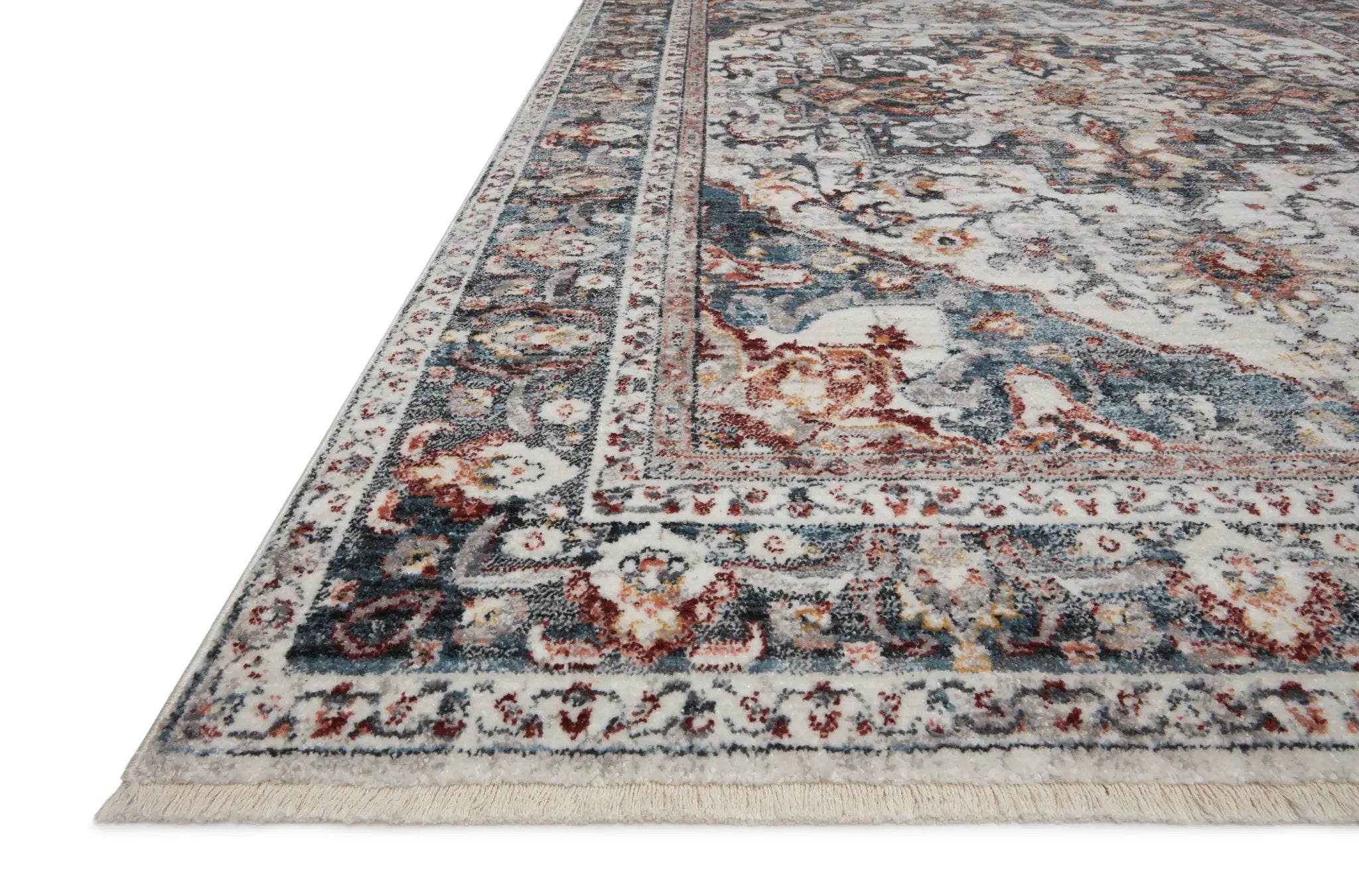 Samra SAM-09 Ivory / Denim Area Rug by Loloi