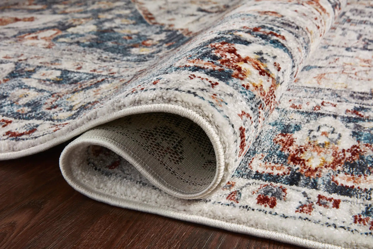 Samra SAM-09 Ivory / Denim Area Rug by Loloi