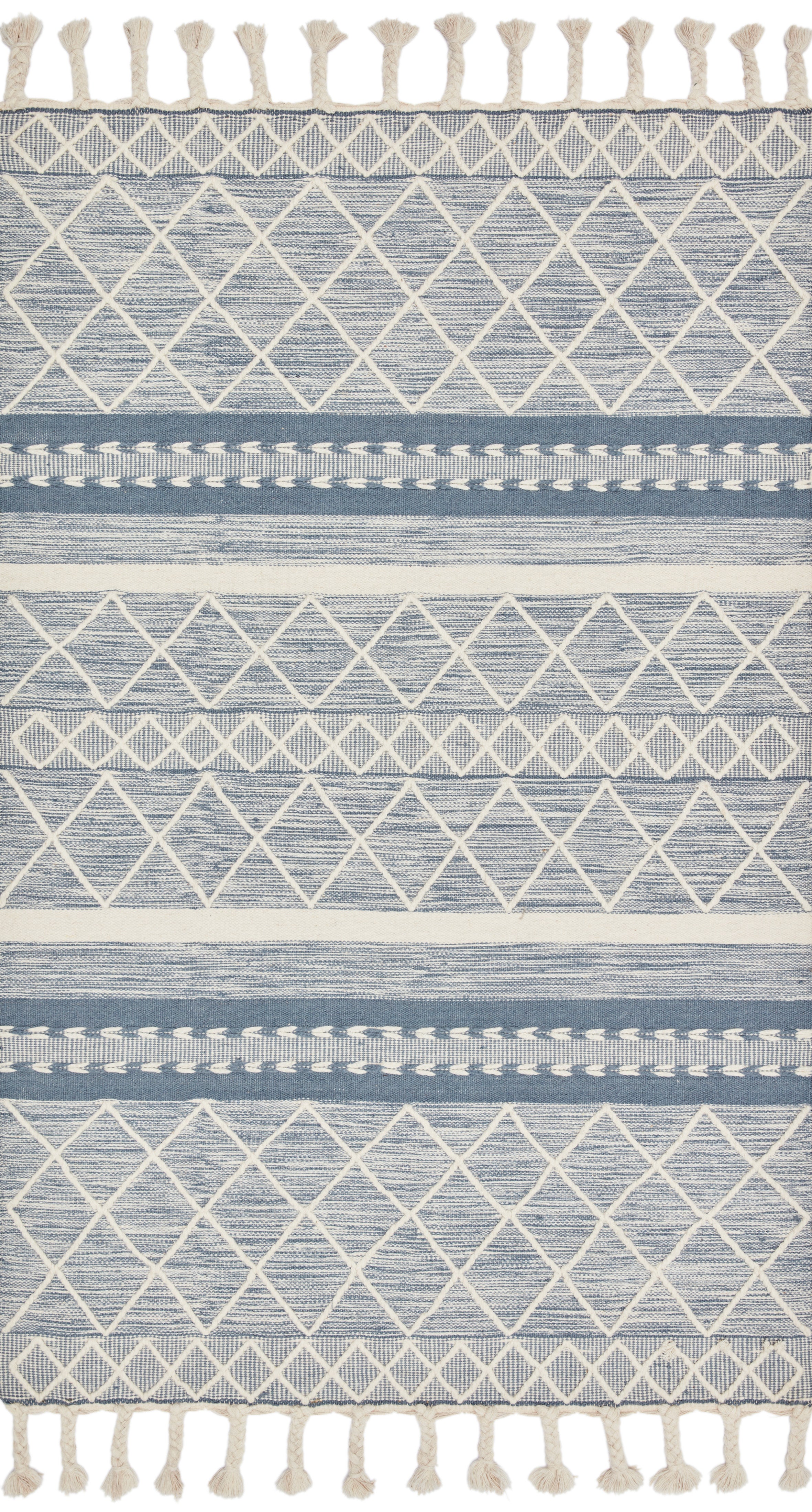 Sawyer SAW-04 Teal Area Rug showcasing bold graphic design and fringe