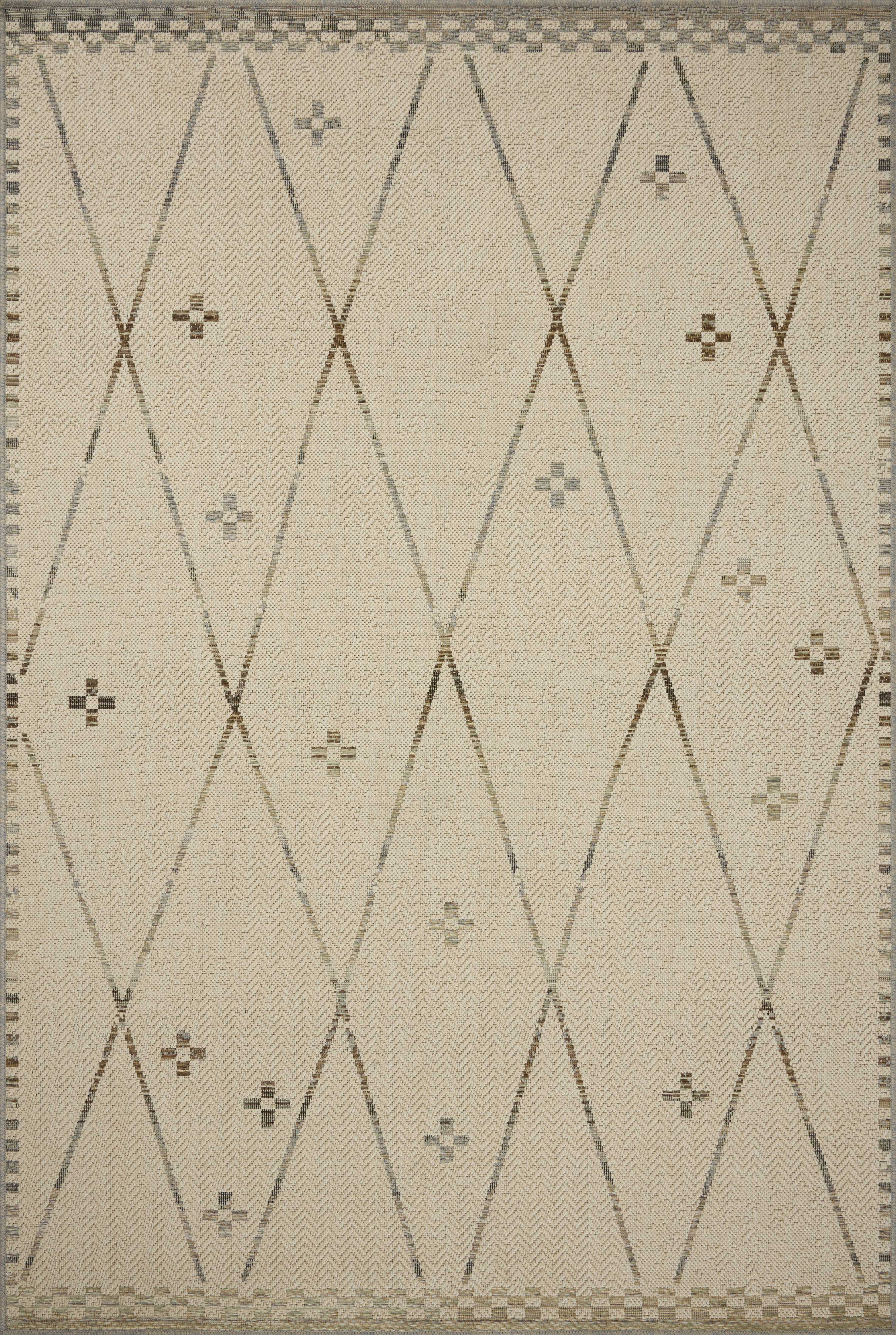 A stunning power-loomed polypropylene area rug, the Saylor SAY-01 Ivory / Pebble Area Rug features refined ivory and subtle pebble tones for a polished look
