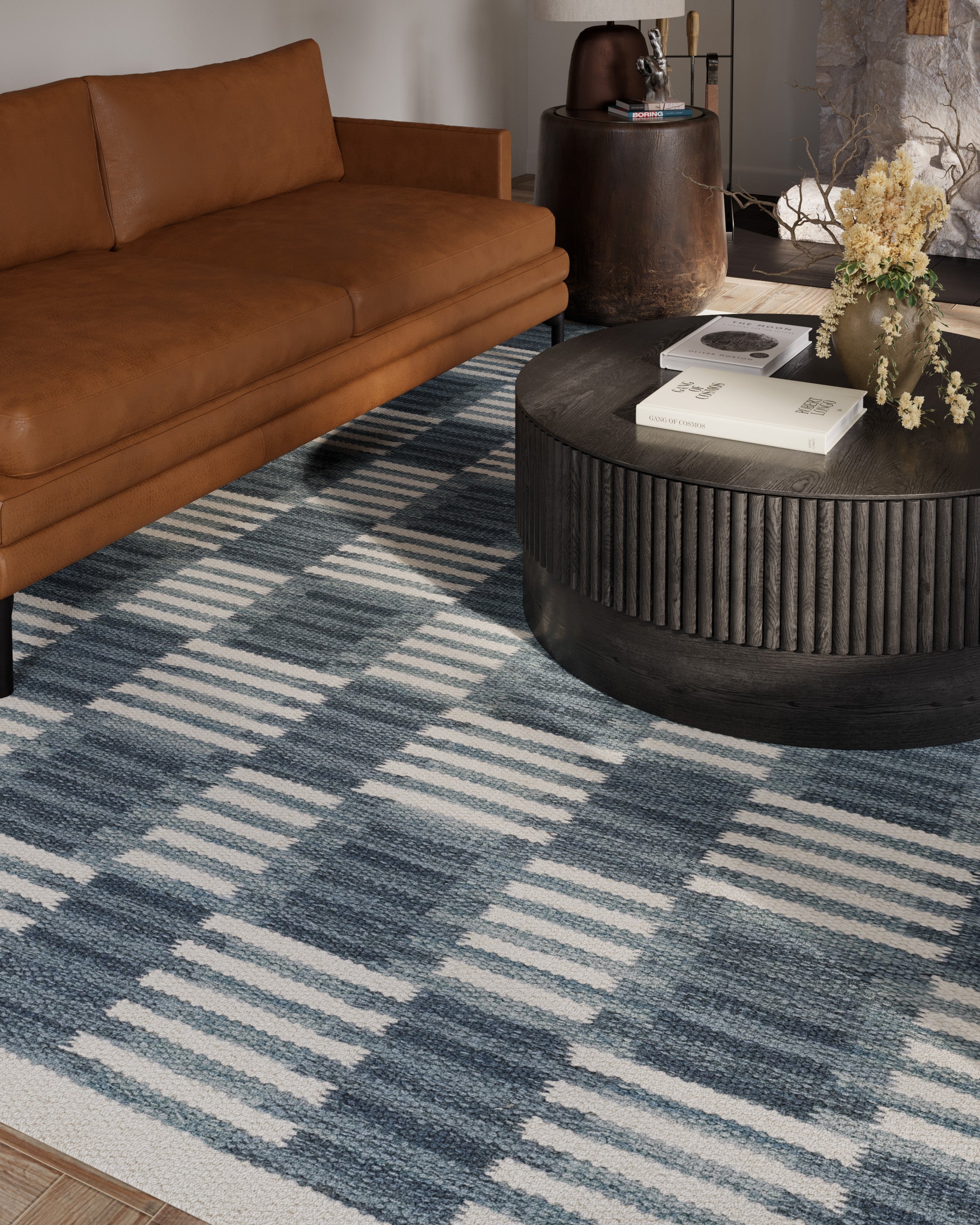 Momeni Scandi SCN-3 Blue Hand Woven Area Rug