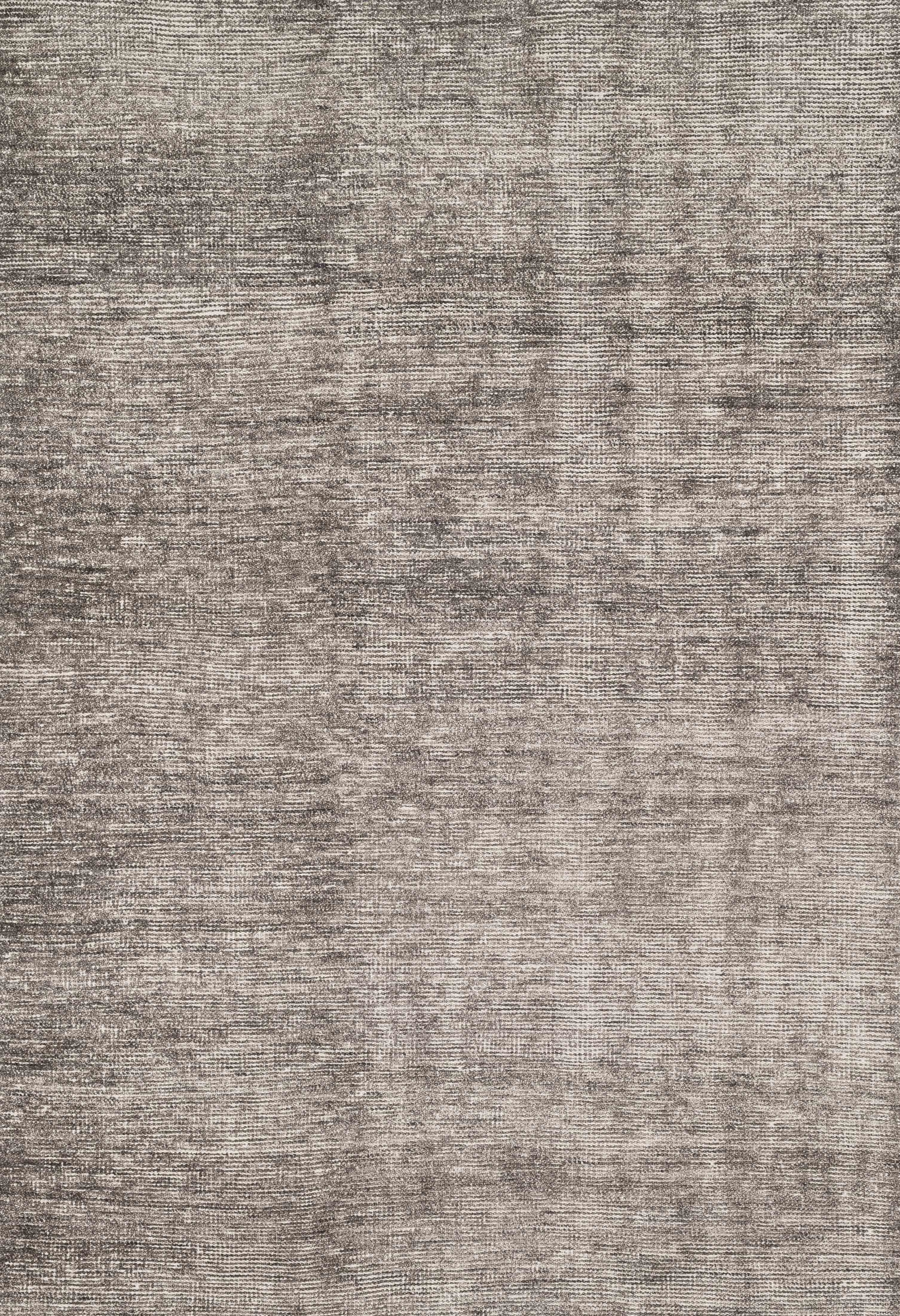 Serena SG-01 Charcoal hand-knotted area rug in tonal charcoal with subtle sheen