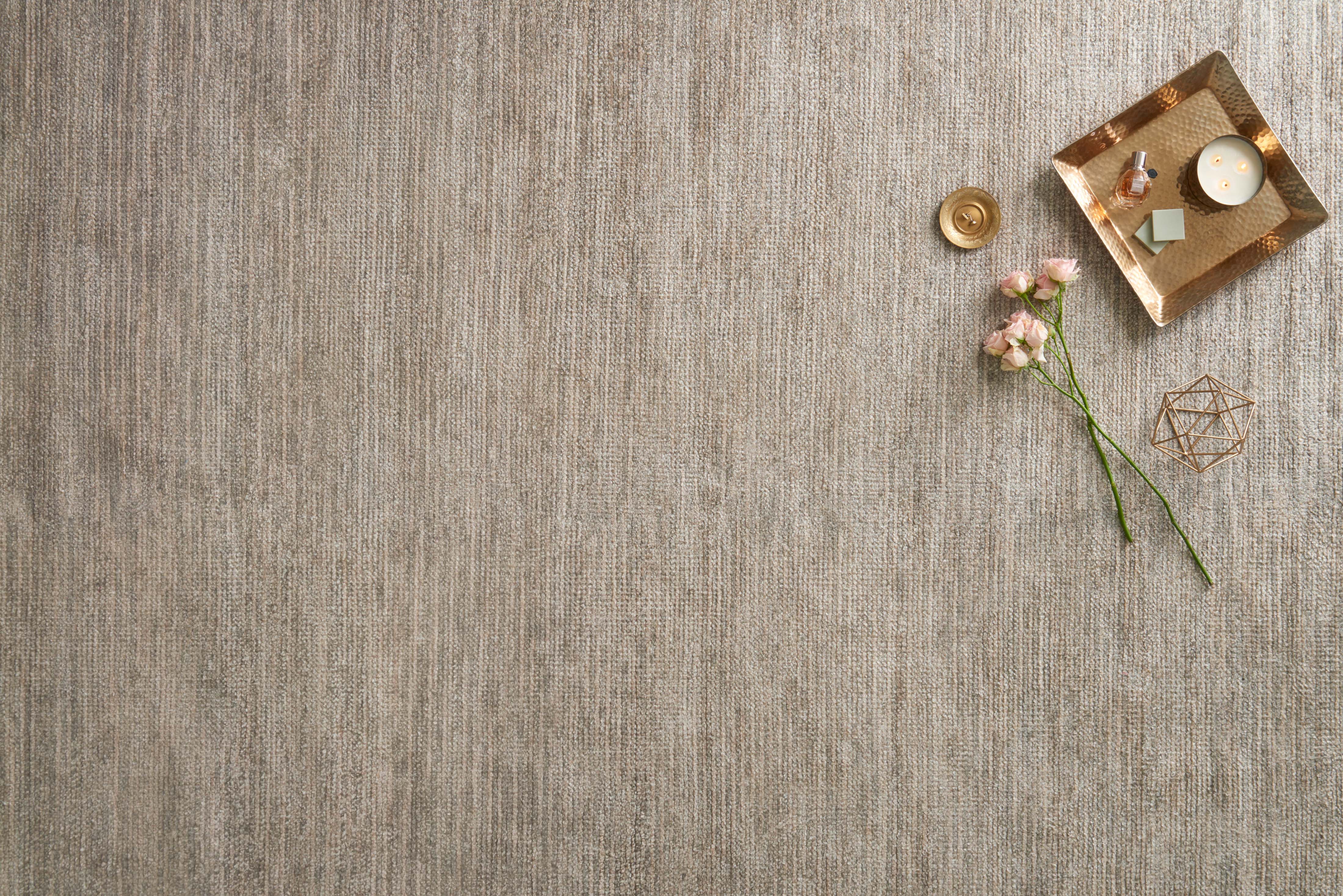 Serena SG-01 Smoke hand-knotted area rug in smoky grey with tonal variegation and subtle sheen