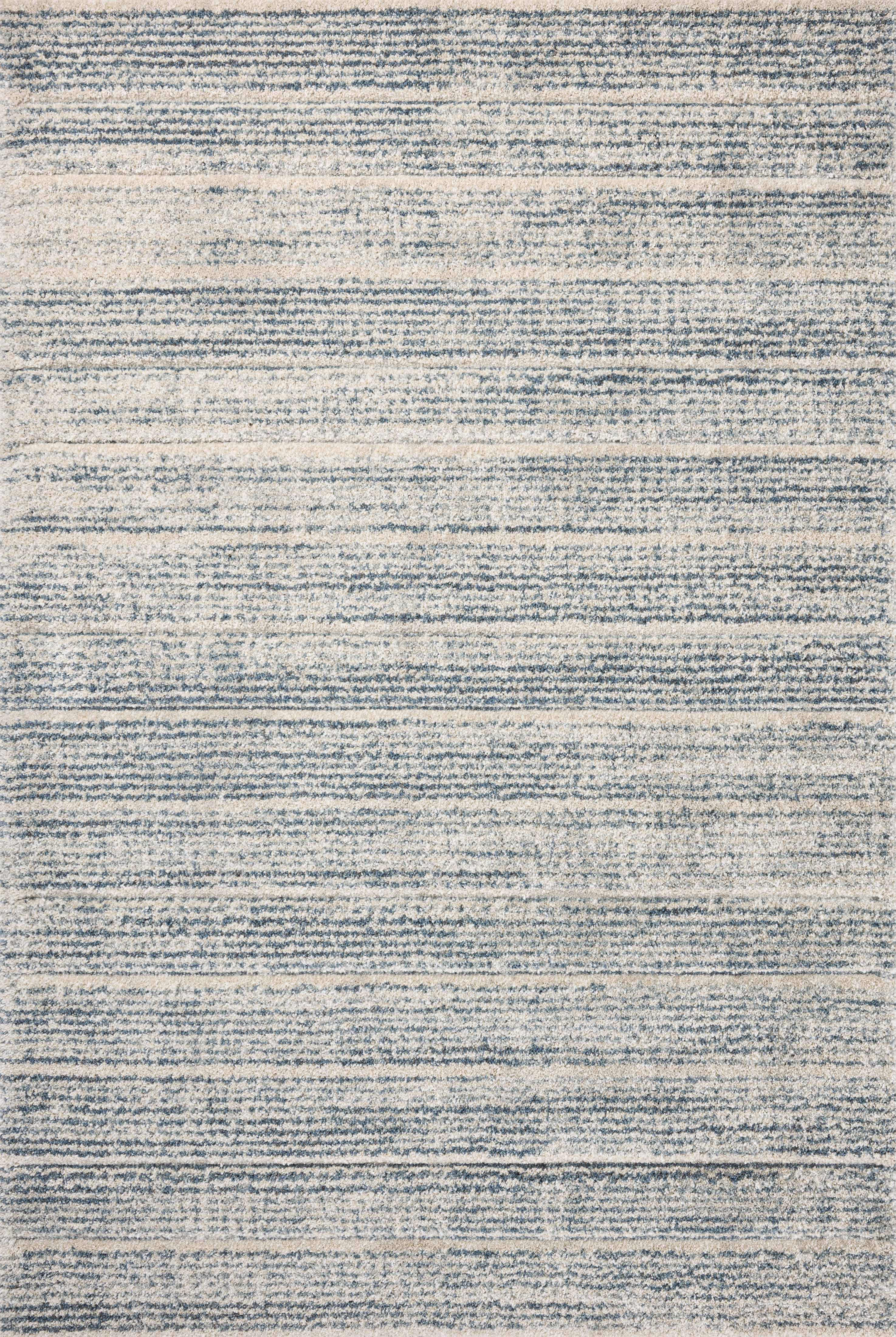 SILAS SLA-03 Oatmeal/Blue geometric area rug with faded pattern and blue accents