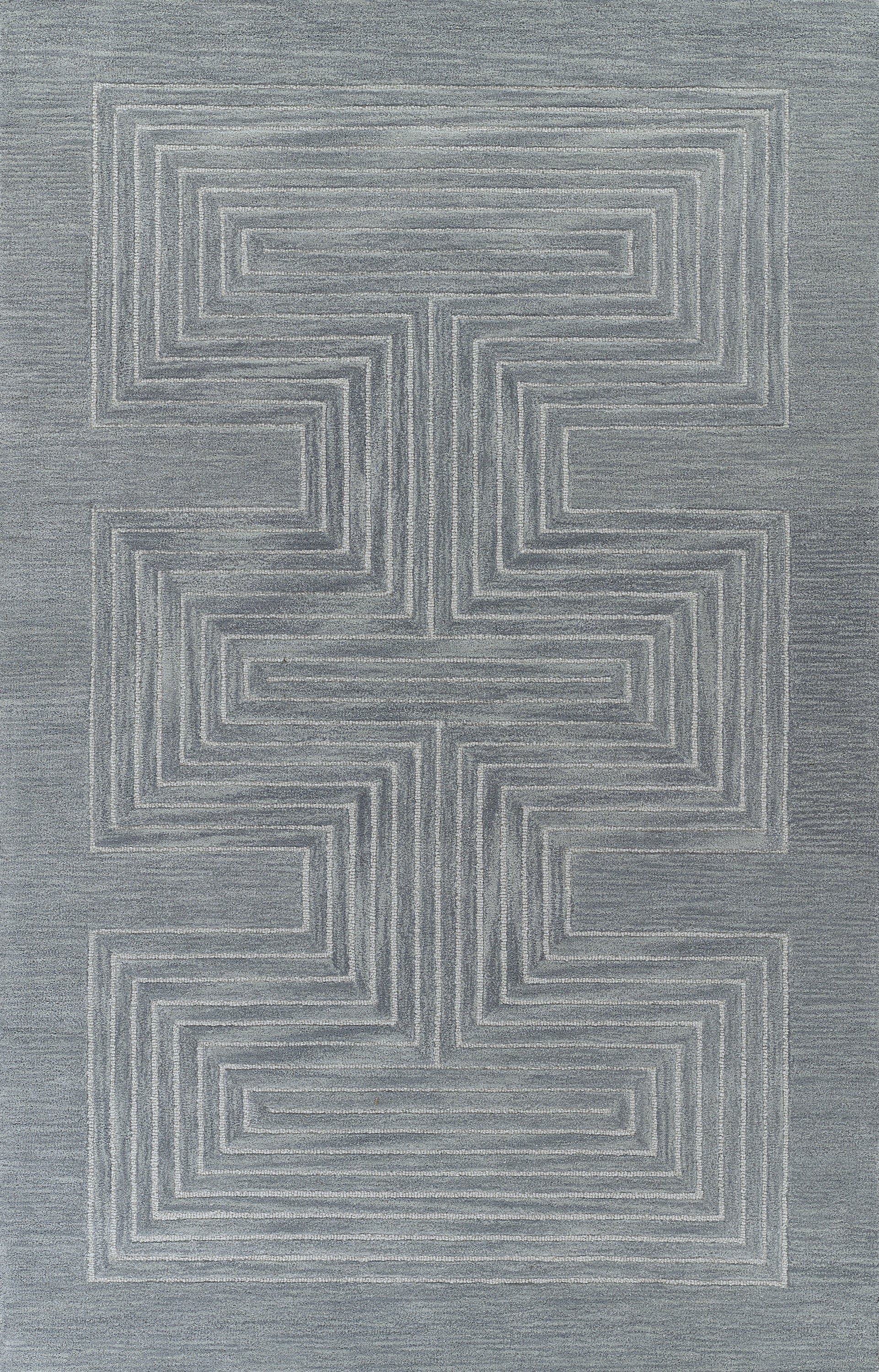Simba SIM-3 Blue Area Rug, hand-tufted New Zealand wool with bold abstract motifs