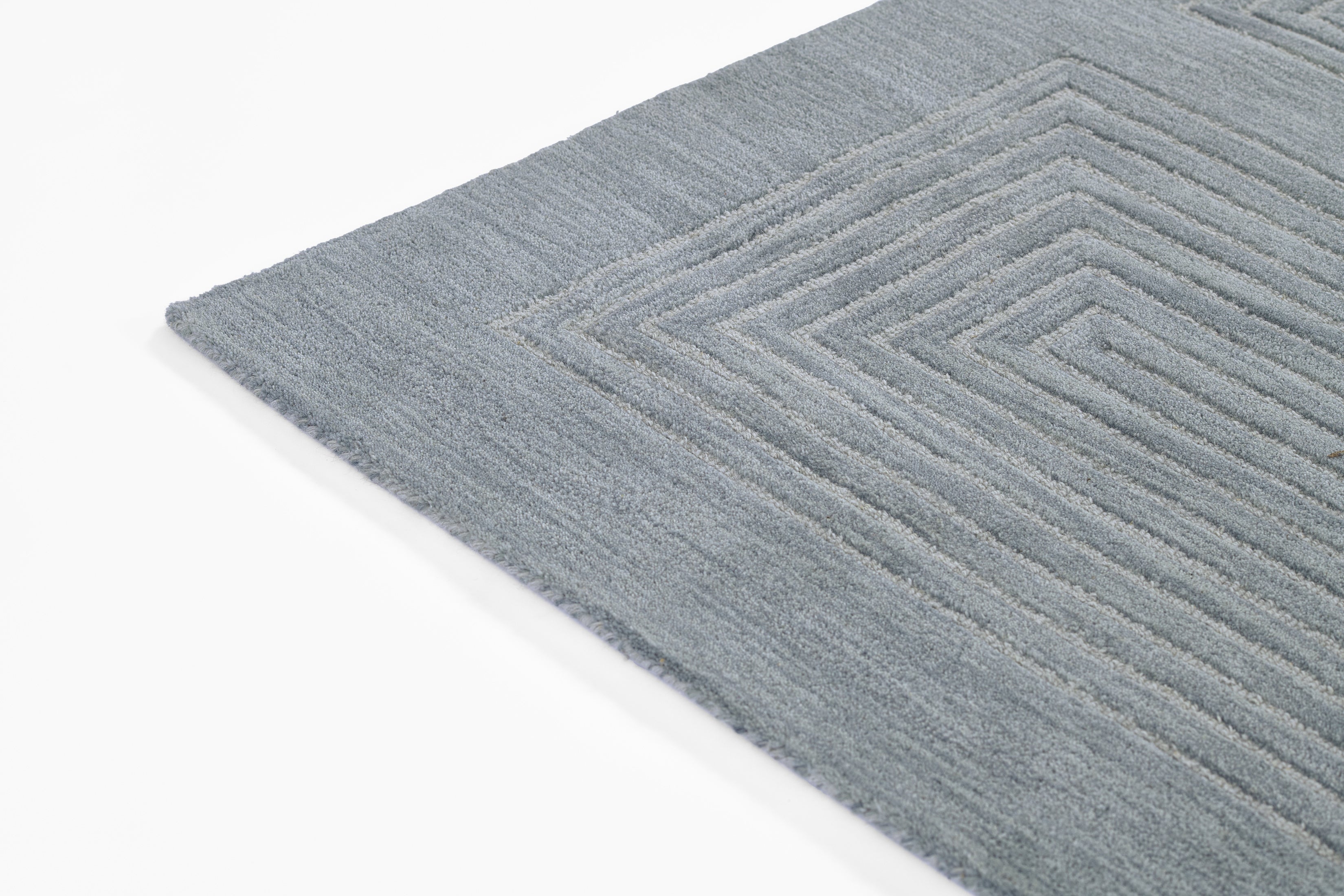 Simba SIM-3 Blue Area Rug, hand-tufted New Zealand wool with bold abstract motifs
